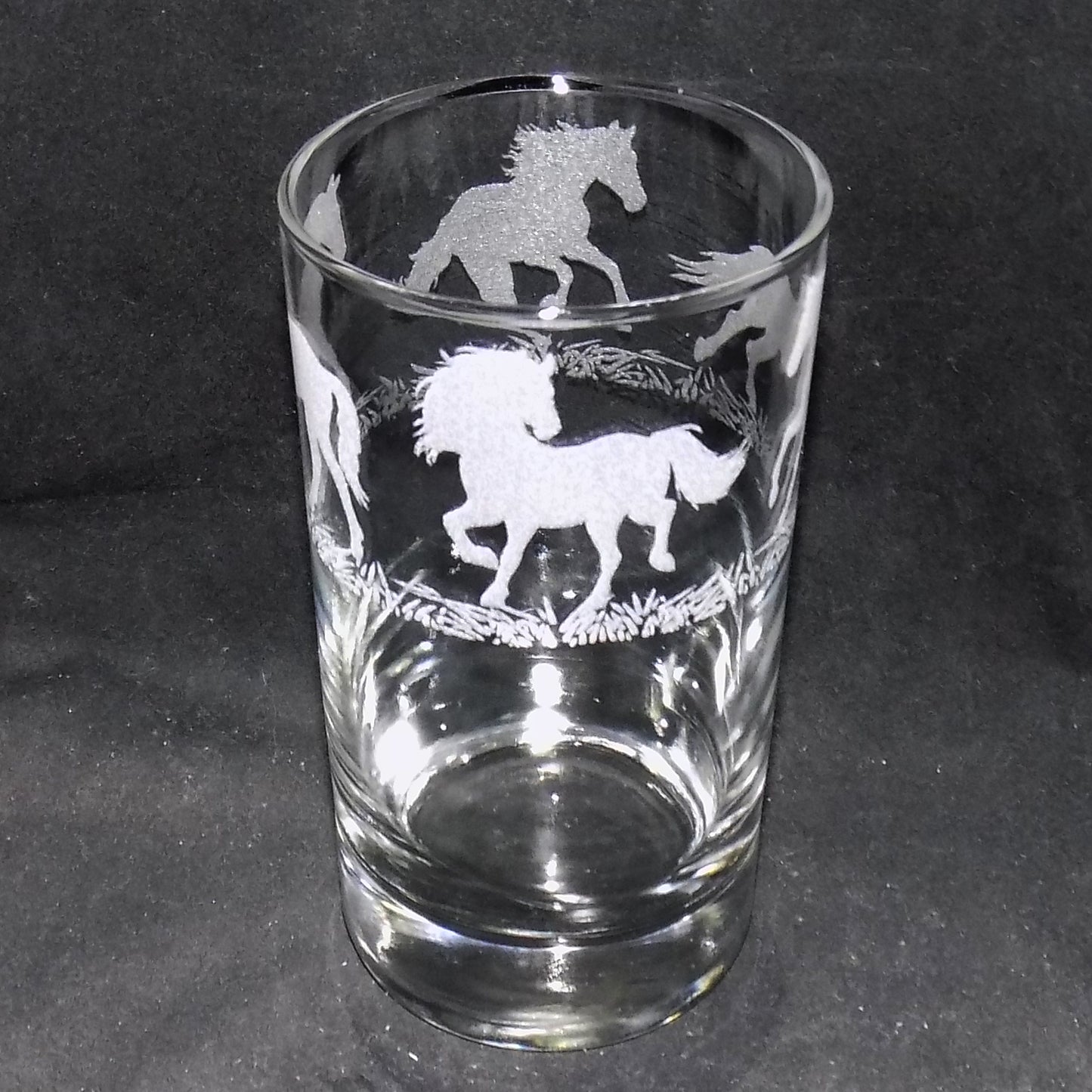 Laser Horse Tall Glass