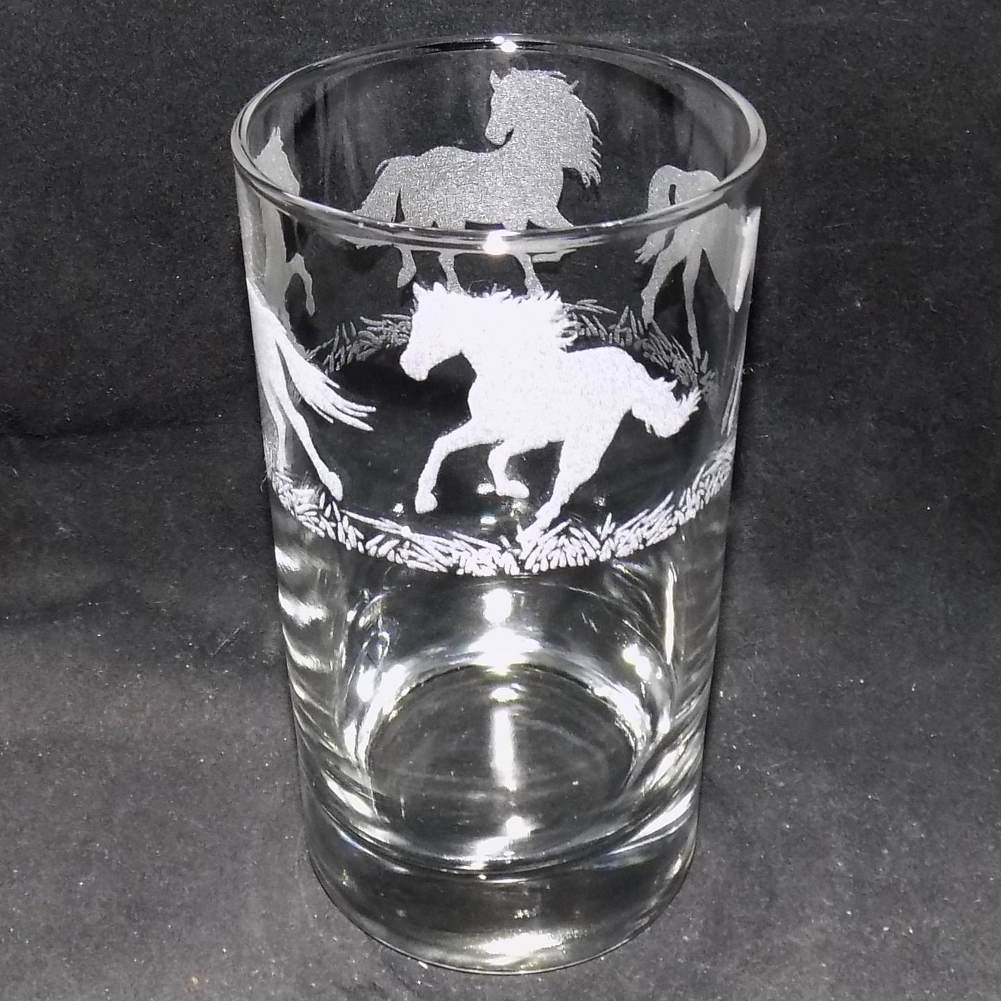 Laser Horse Tall Glass