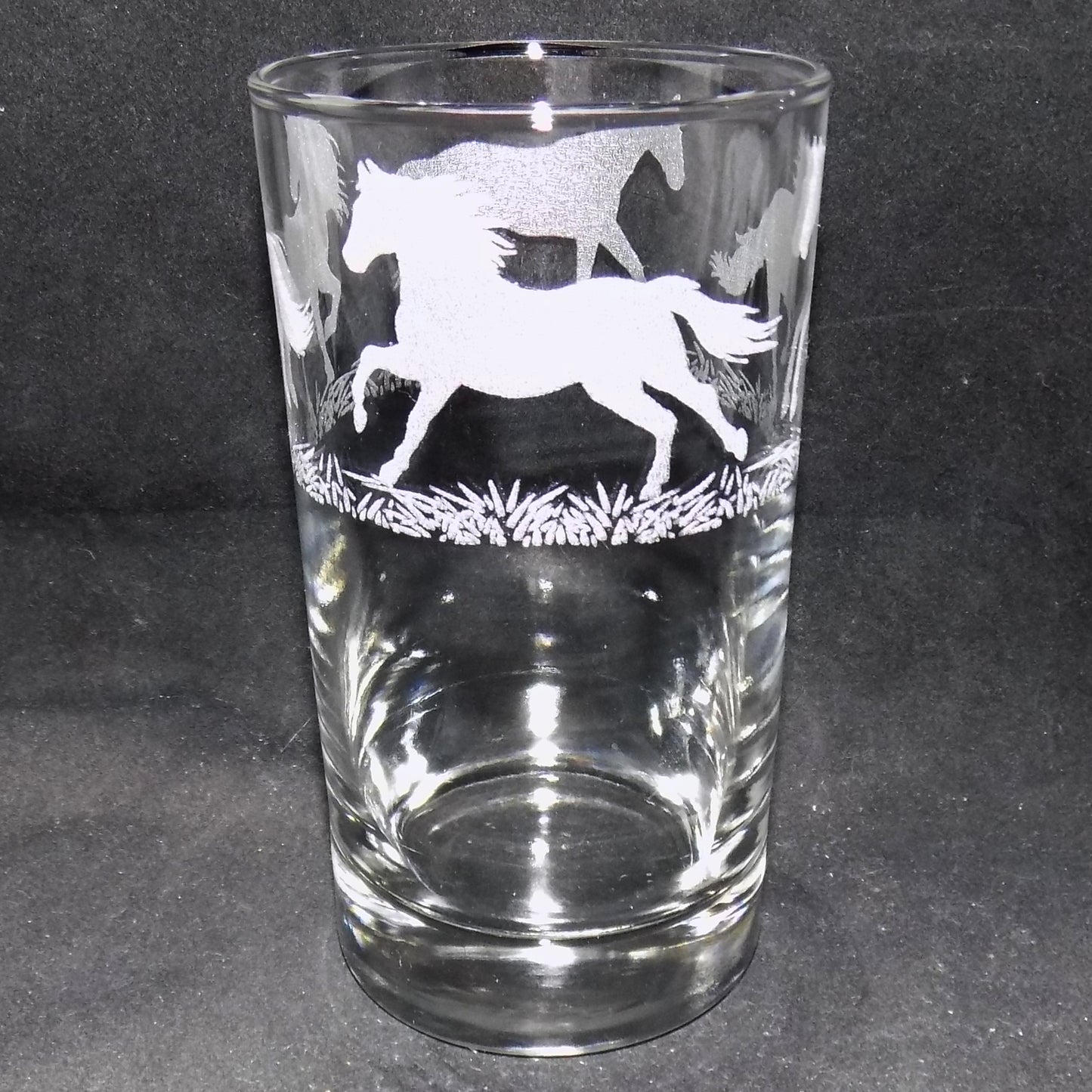Laser Horse Tall Glass