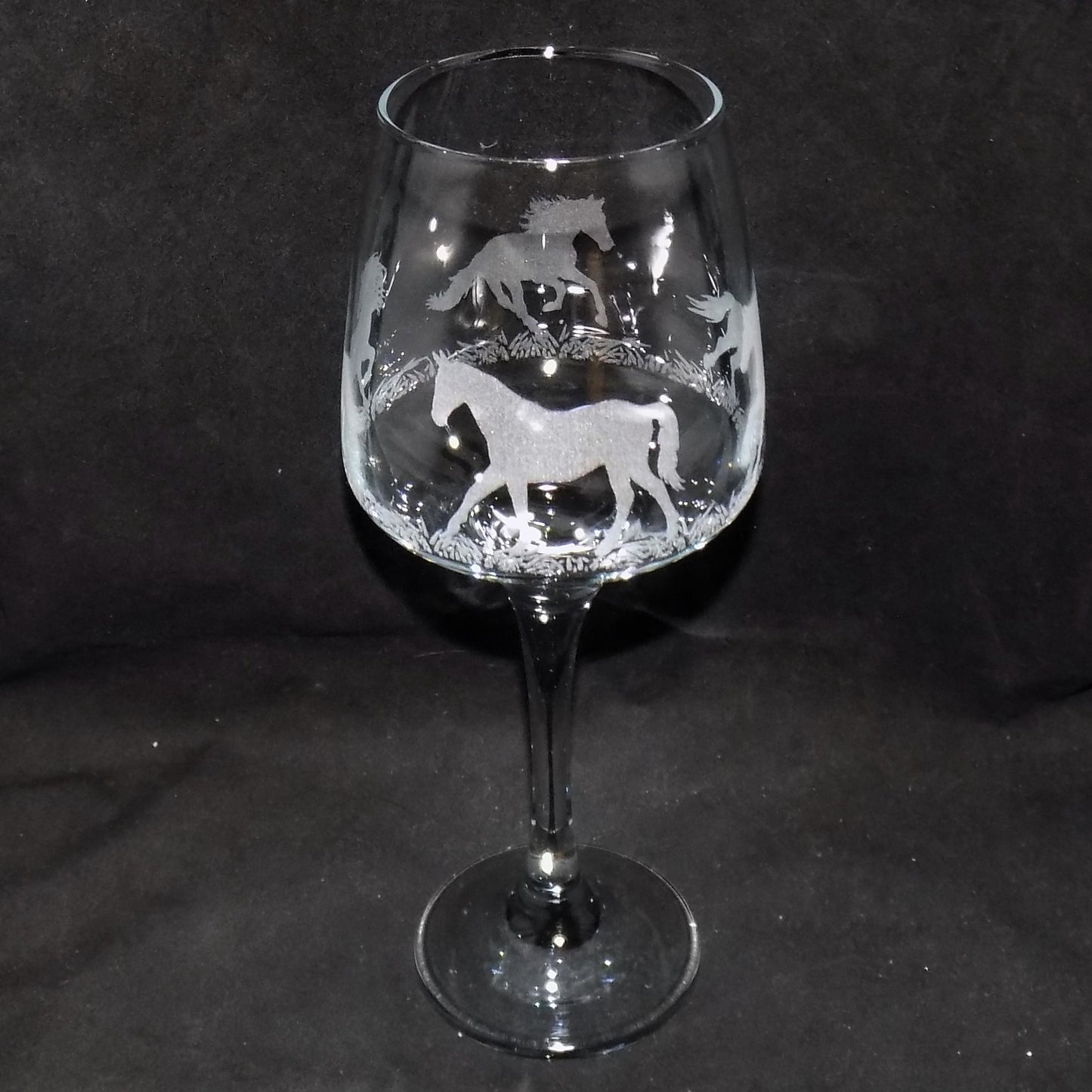 Horse Stemmed Wine Glass