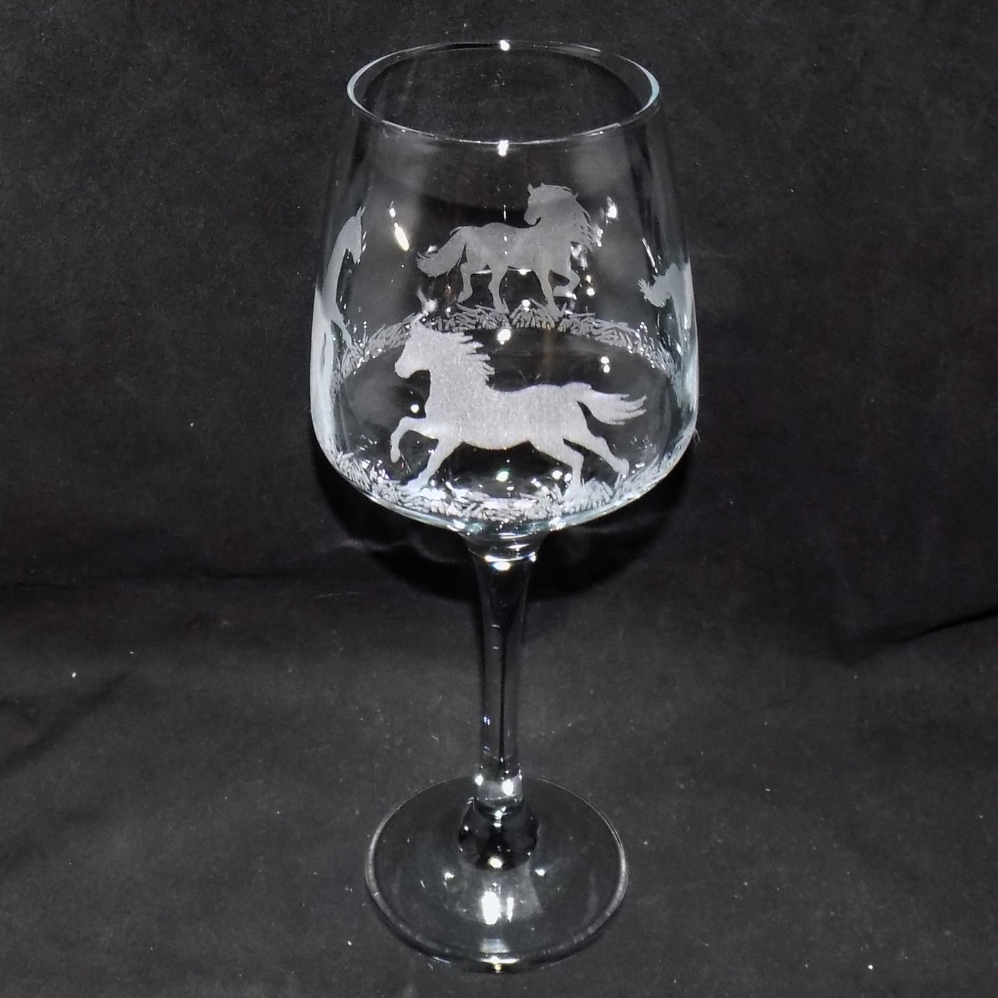 Horse Stemmed Wine Glass