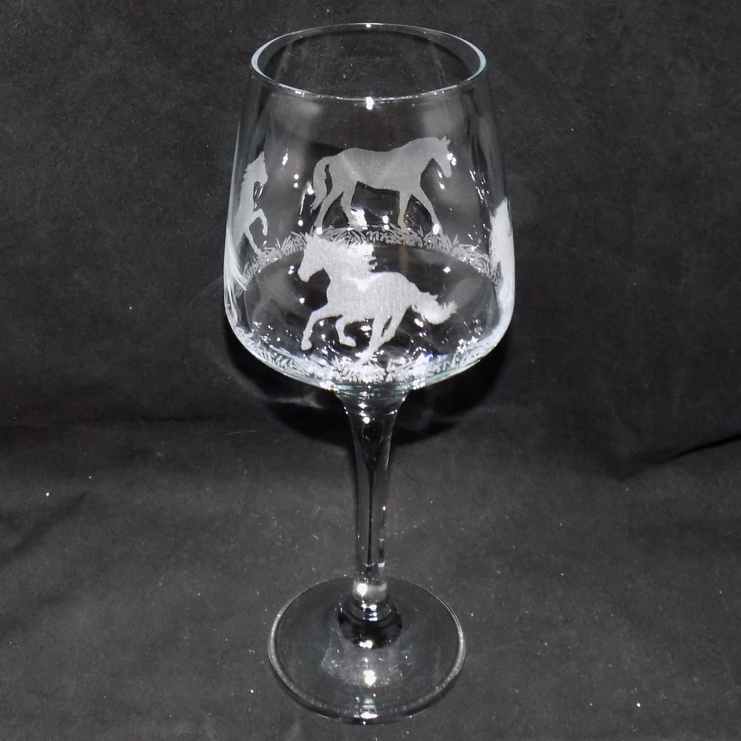 Horse Stemmed Wine Glass