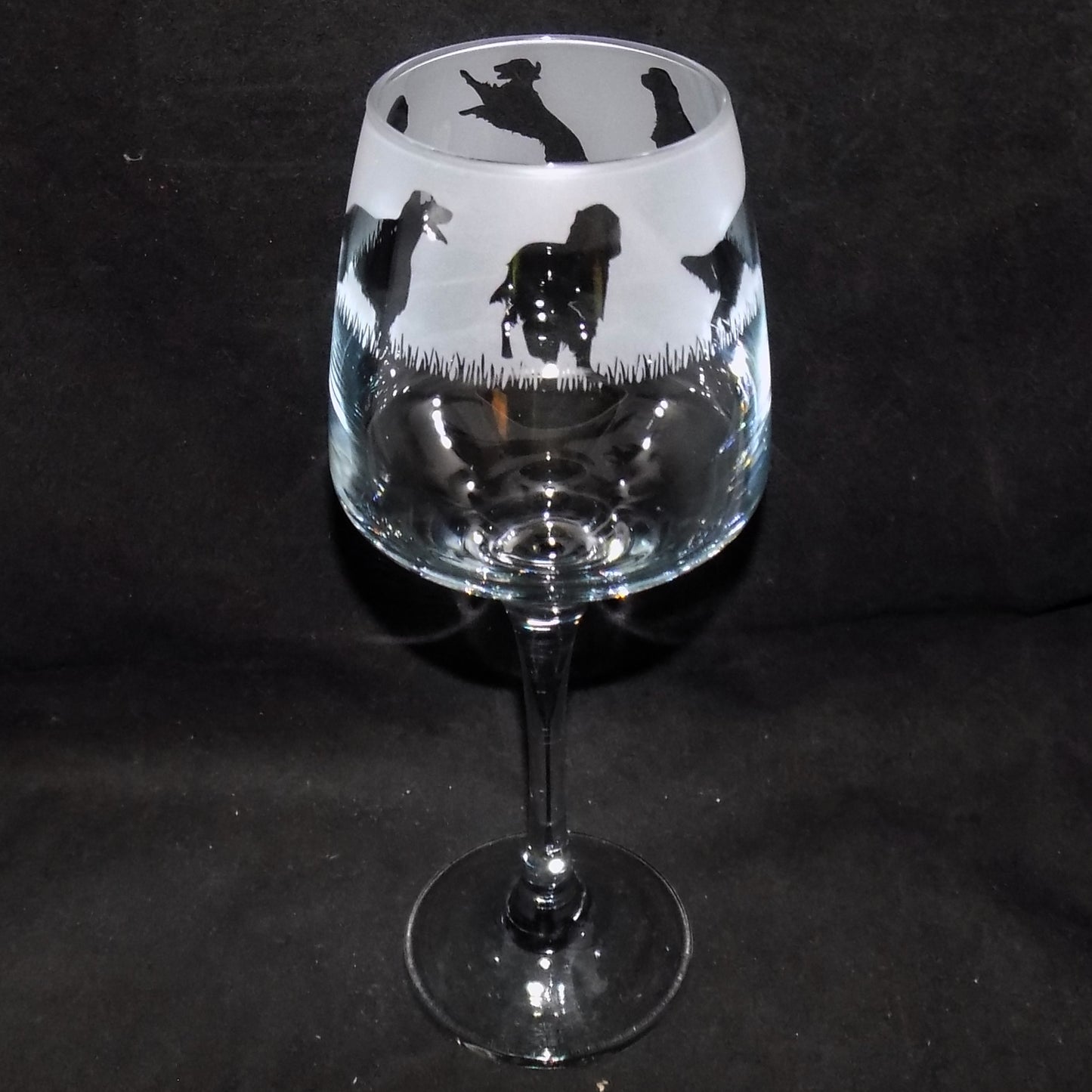 Irish Setter Stemmed Wine Glass
