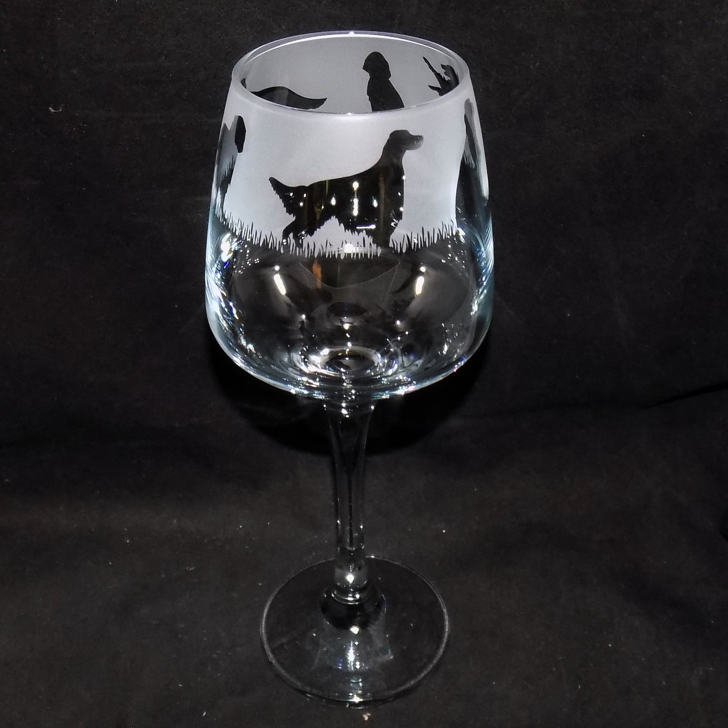 Irish Setter Stemmed Wine Glass