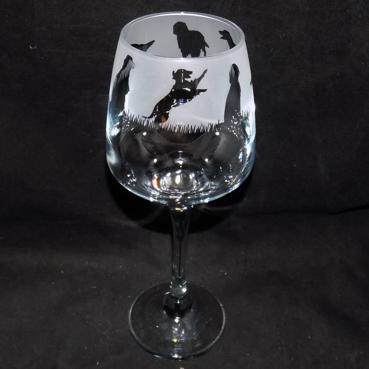 Irish Setter Stemmed Wine Glass