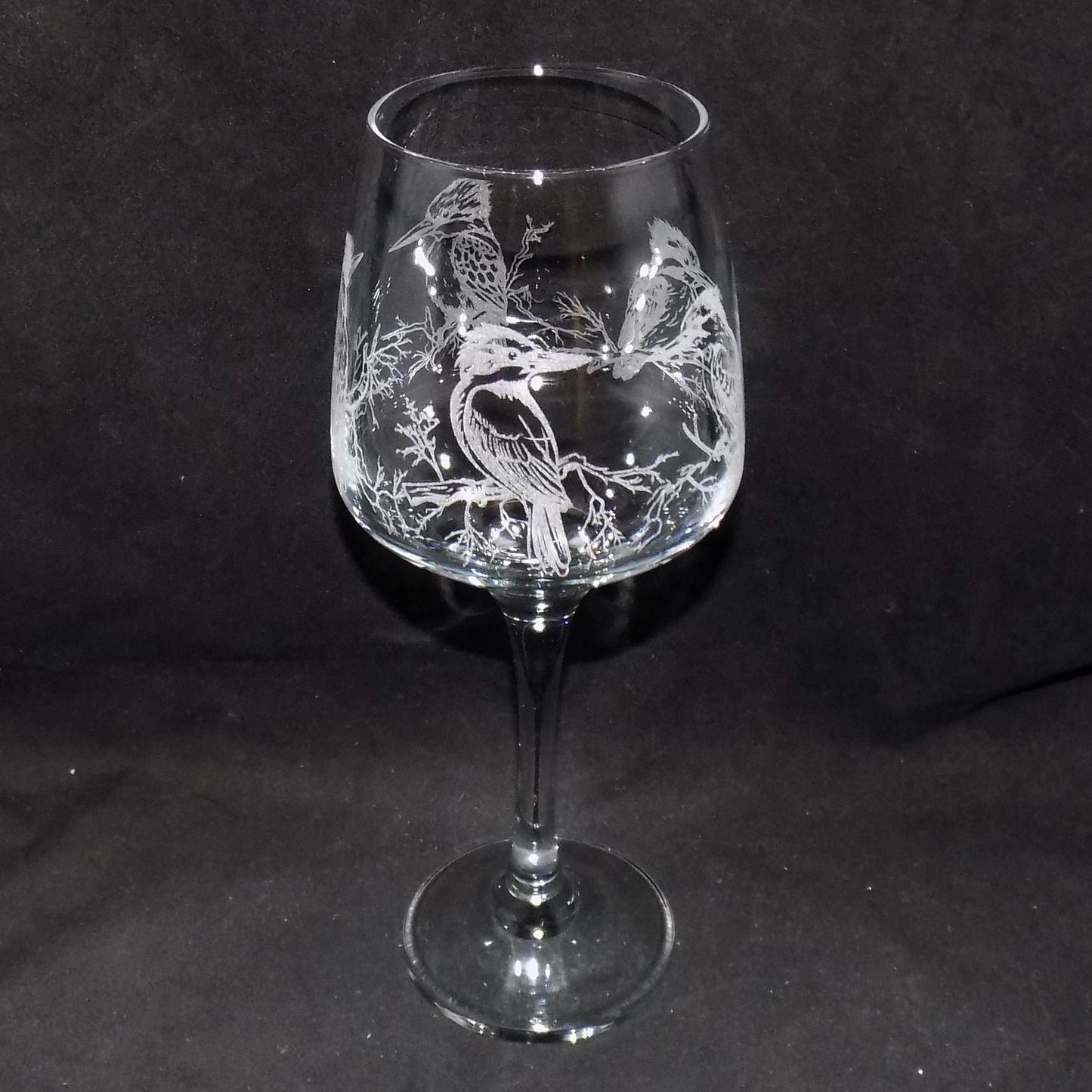 Kingfisher Stemmed Wine Glass