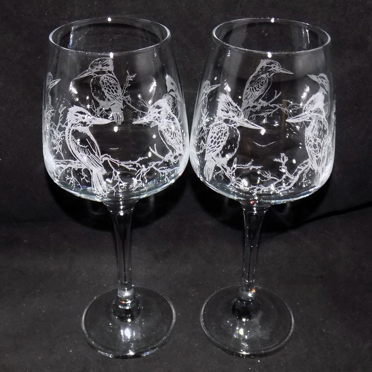 Kingfisher Stemmed Wine Glass