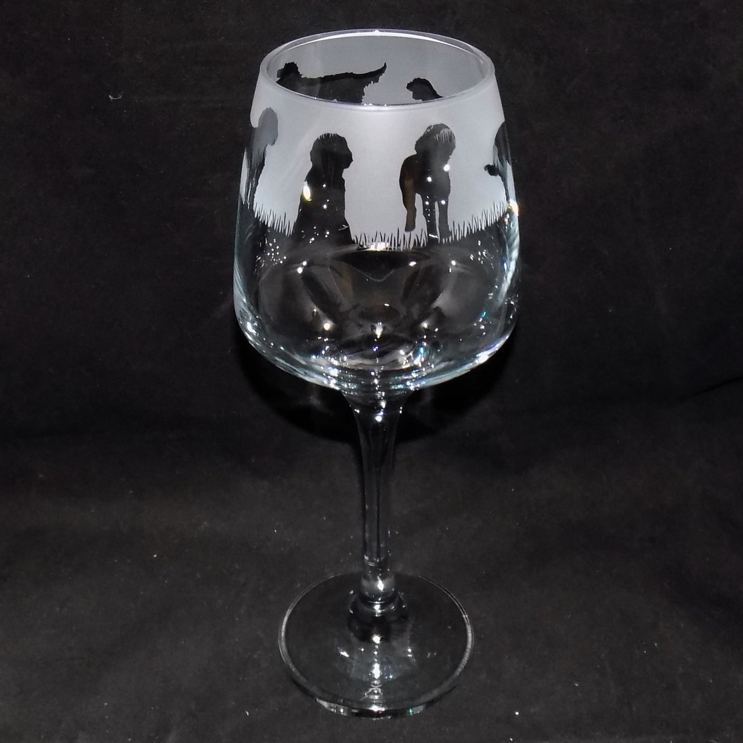 Labradoodle Stemmed Wine Glass