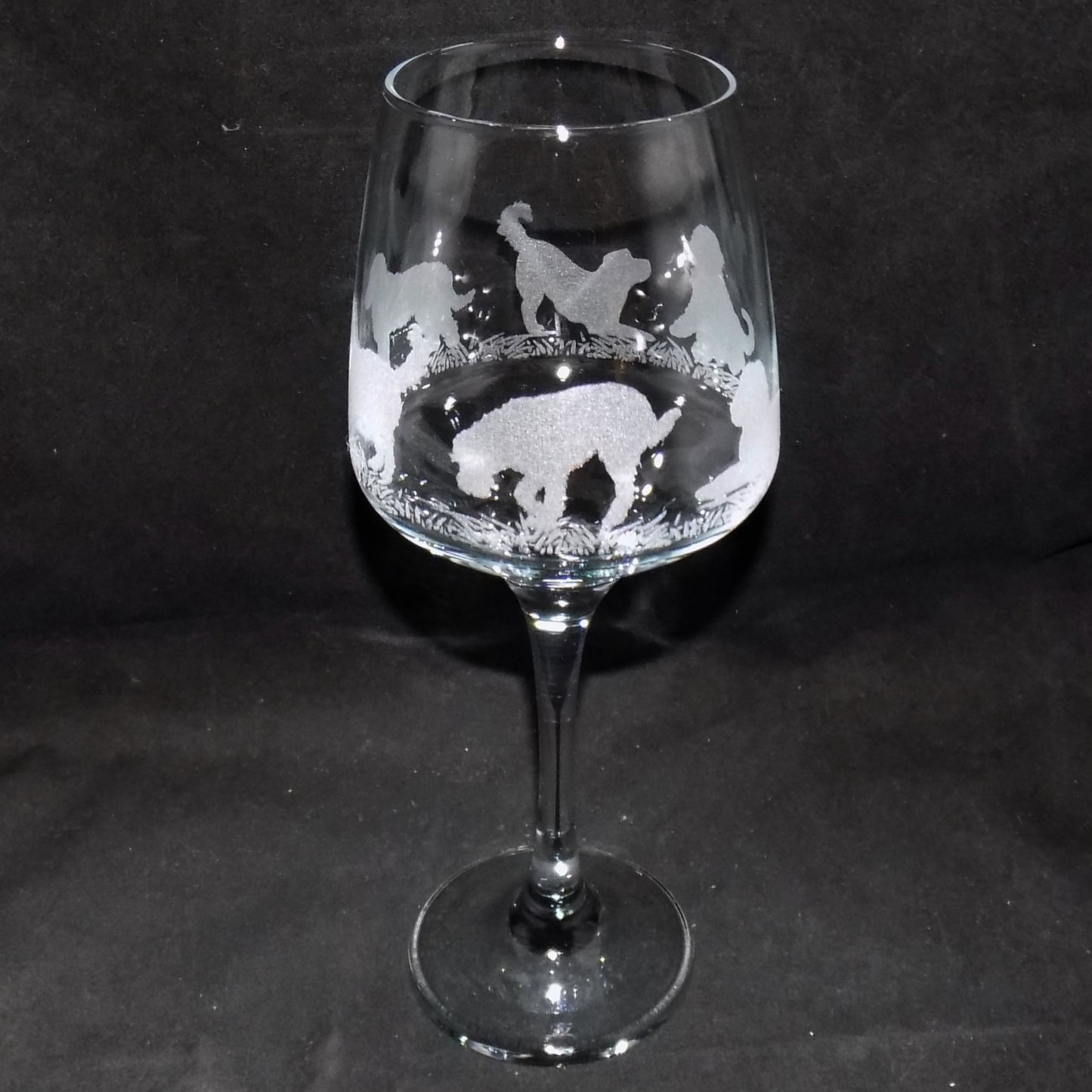 Labradoodle Stemmed Wine Glass
