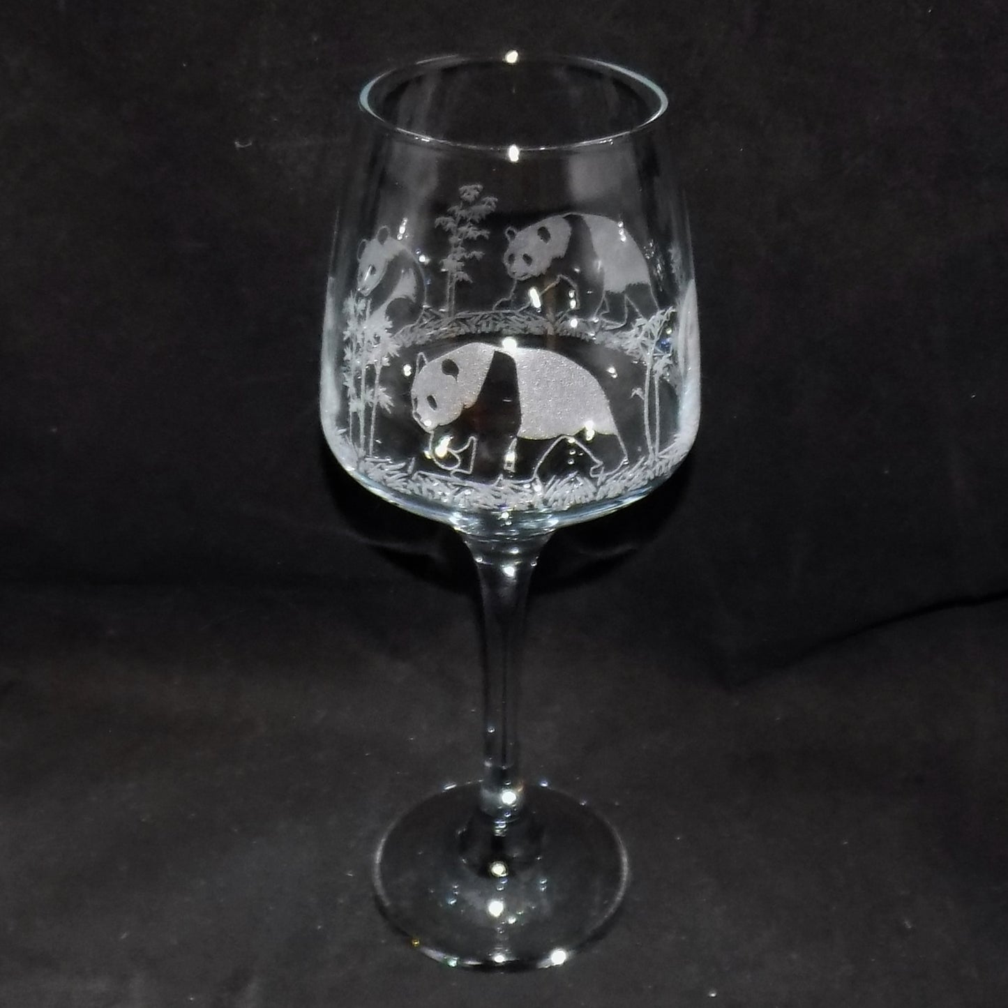 Panda Stemmed Wine Glass
