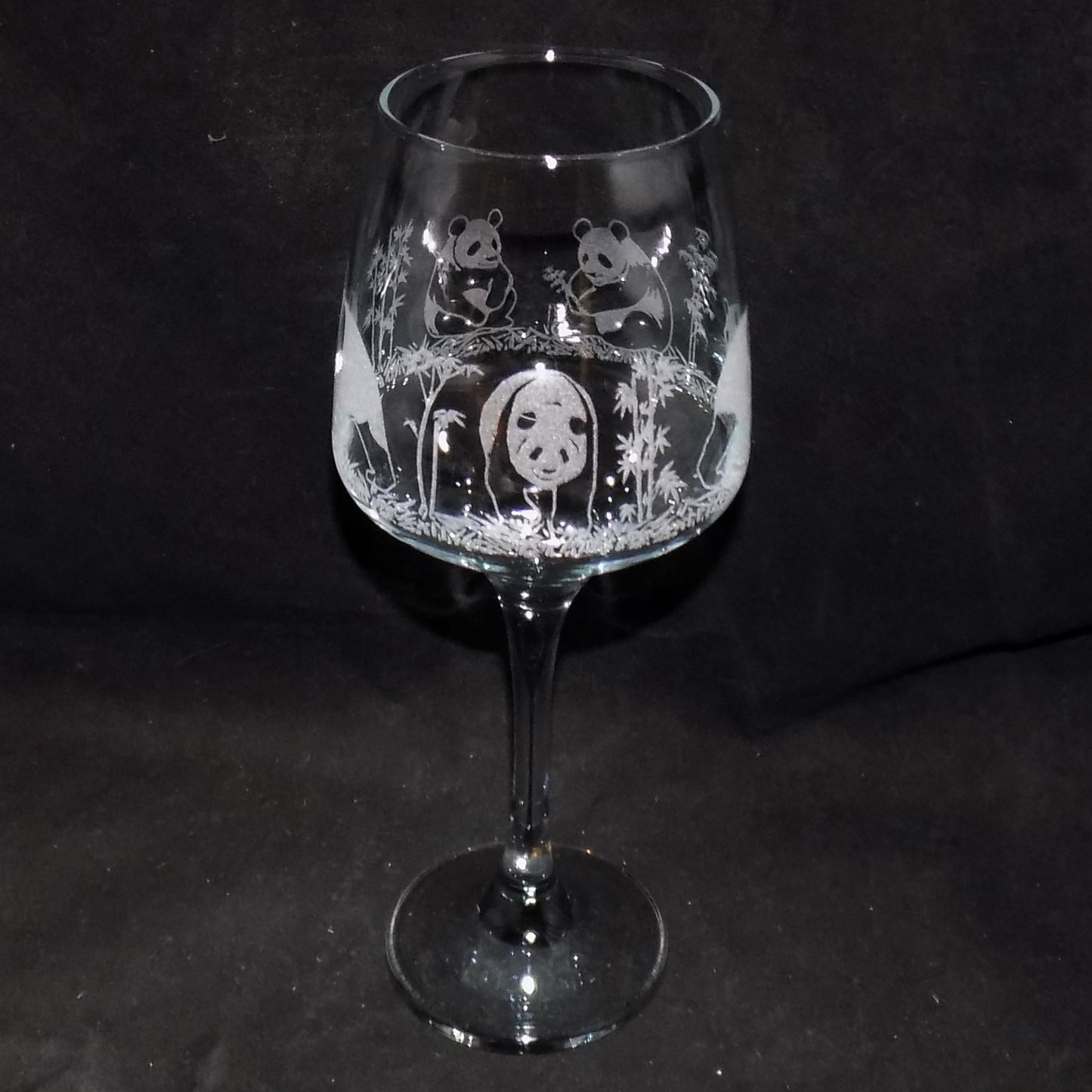 Panda Stemmed Wine Glass