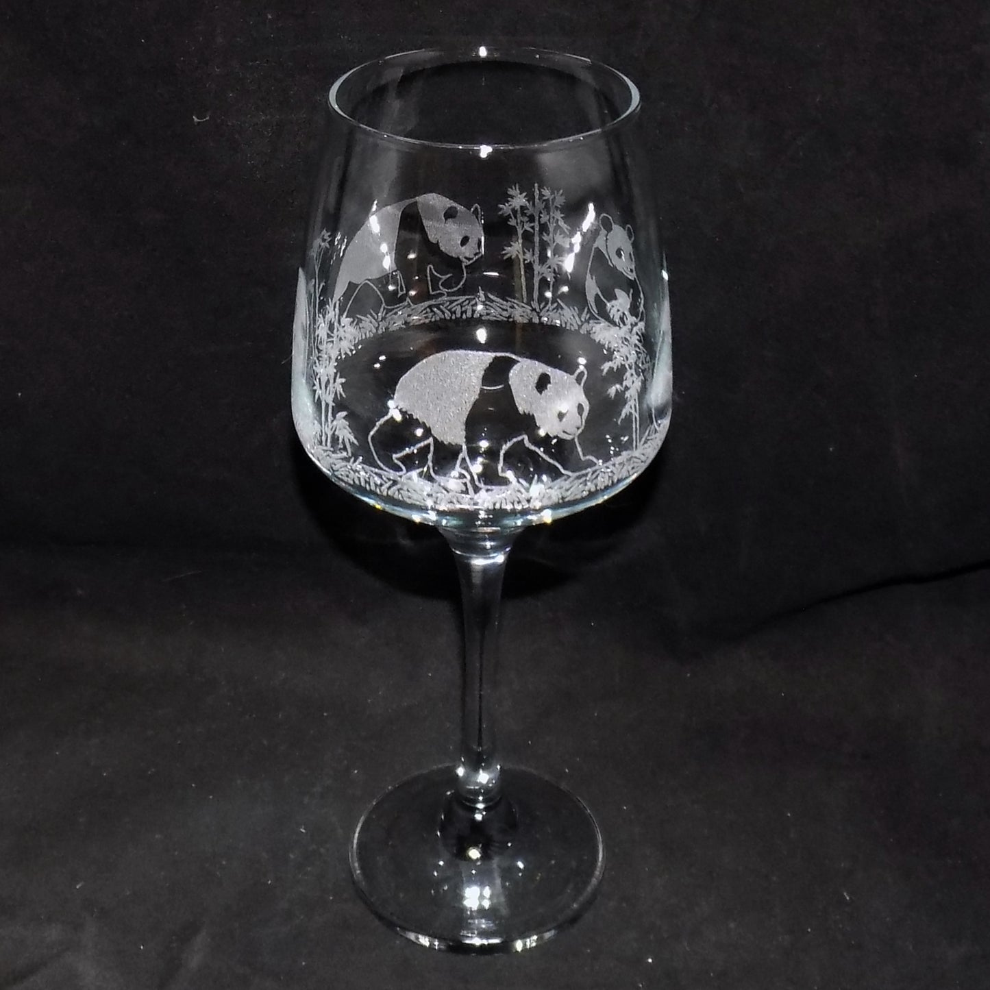Panda Stemmed Wine Glass