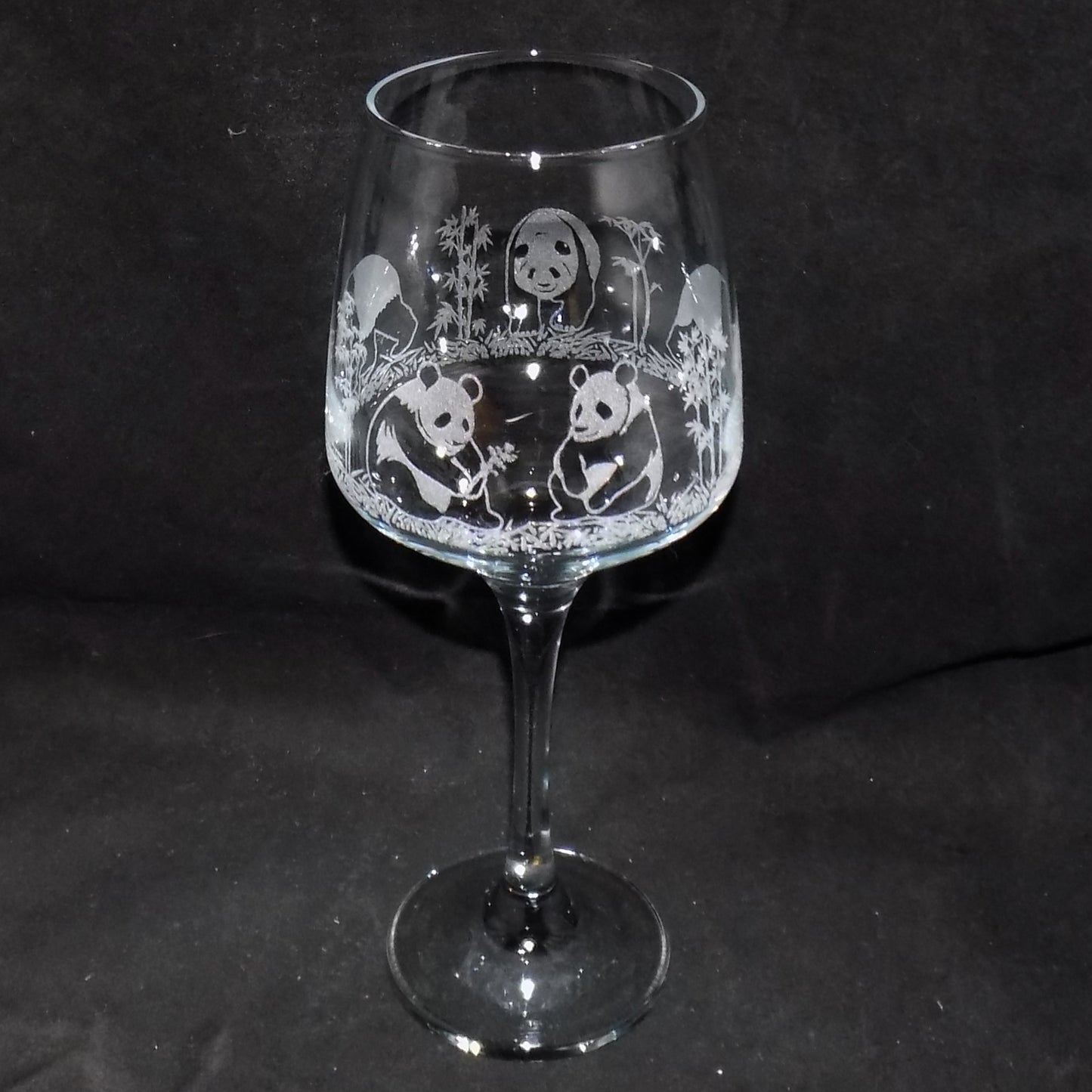 Panda Stemmed Wine Glass