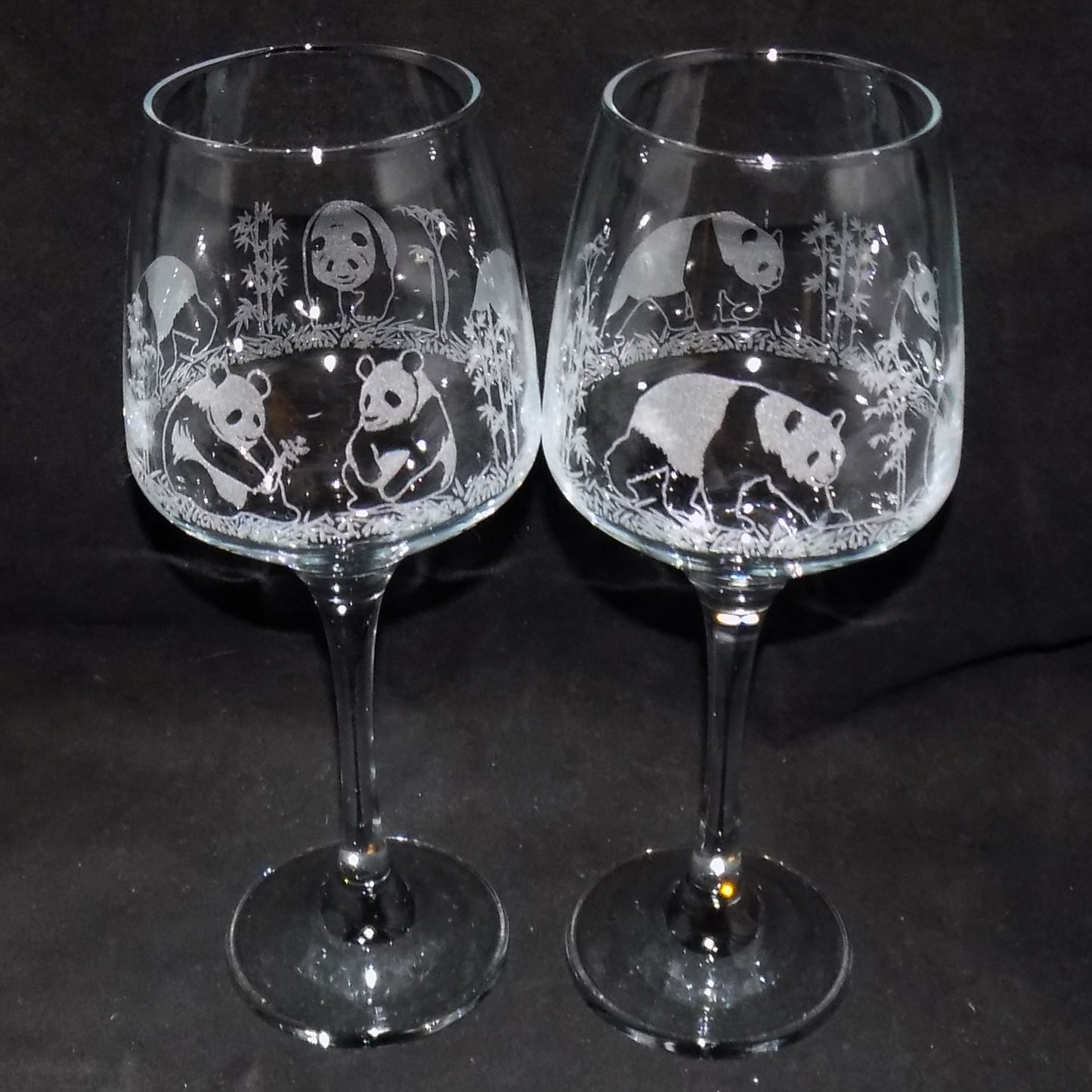 Panda Stemmed Wine Glass