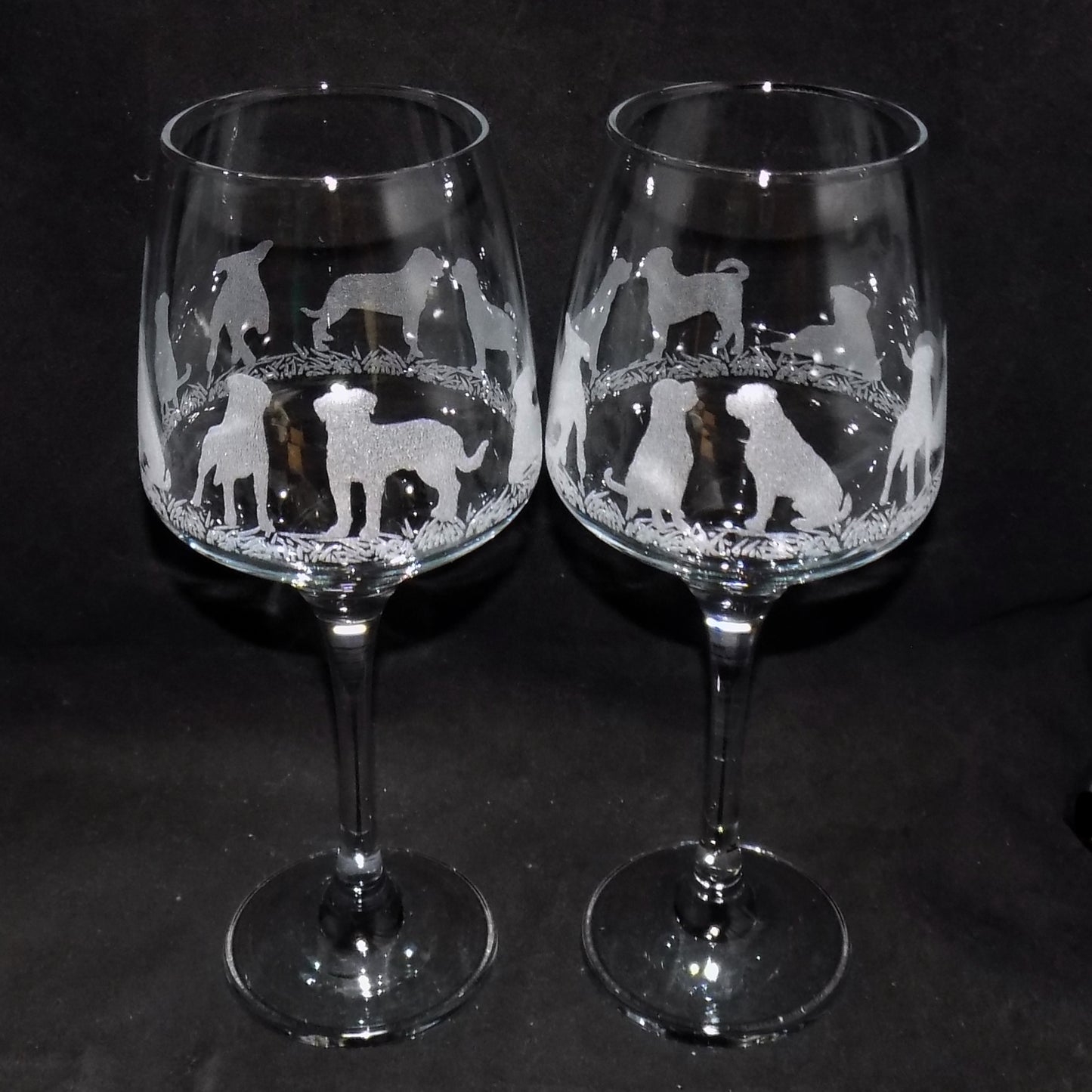 Rottweiler Stemmed Wine Glass