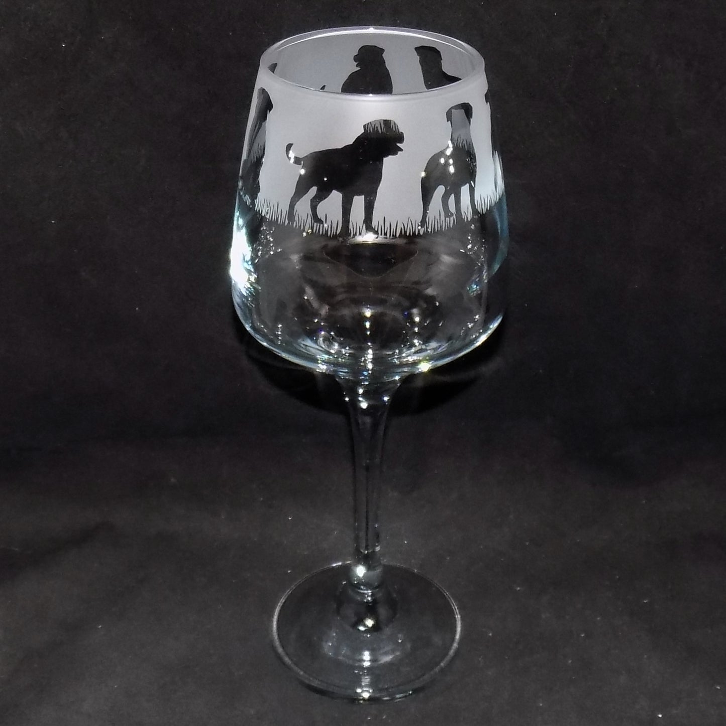 Rottweiler Stemmed Wine Glass