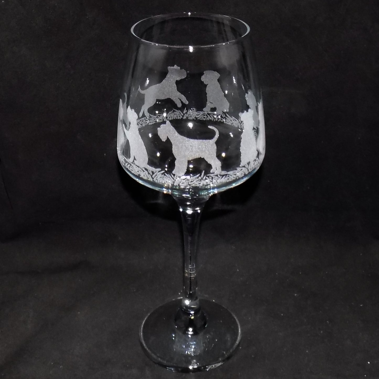 Schnauzer Stemmed Wine Glass