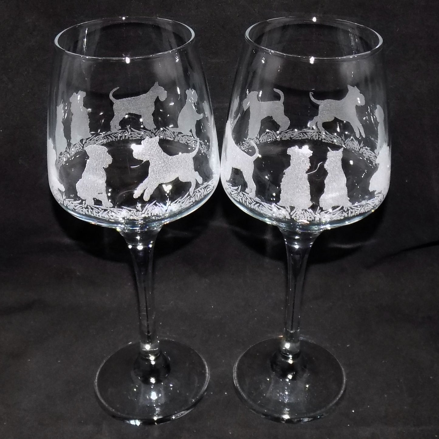 Schnauzer Stemmed Wine Glass