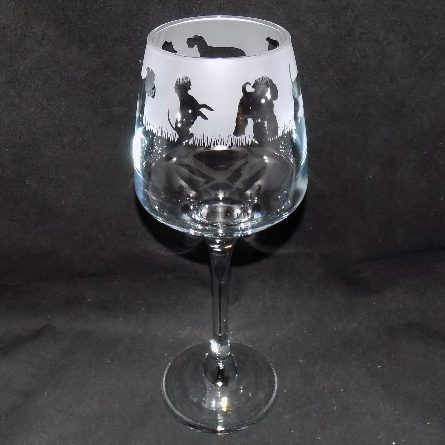 Schnauzer Stemmed Wine Glass