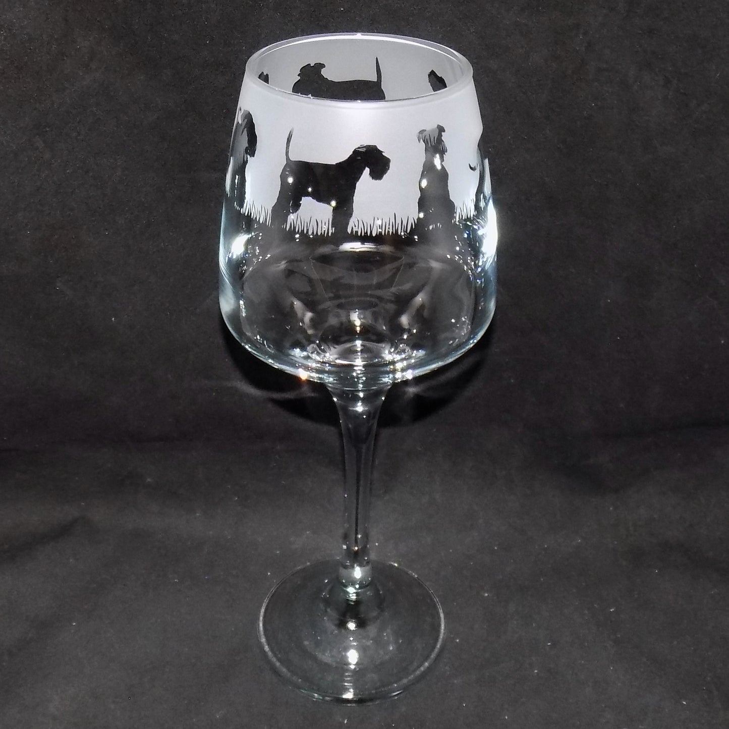 Schnauzer Stemmed Wine Glass