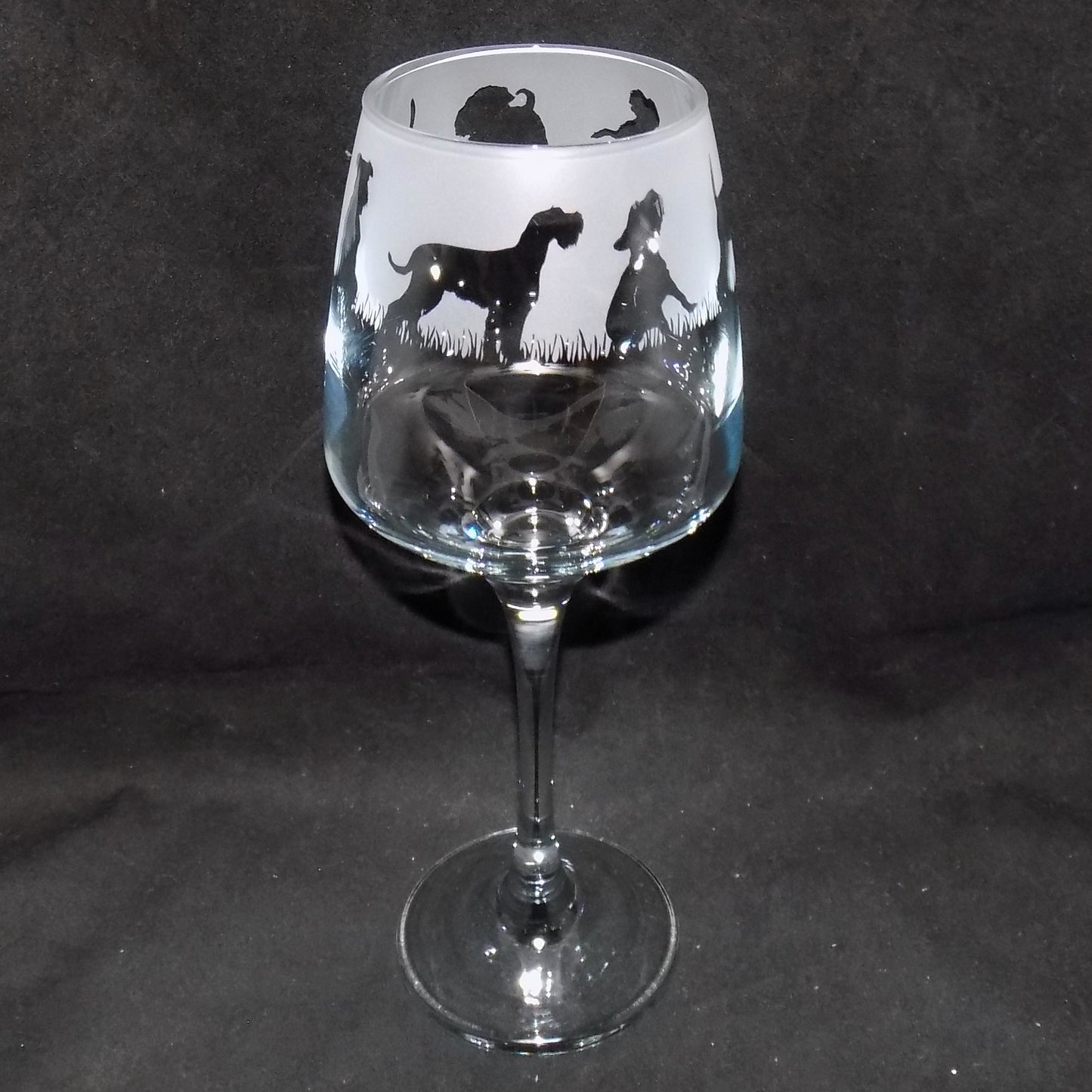 Schnauzer Stemmed Wine Glass