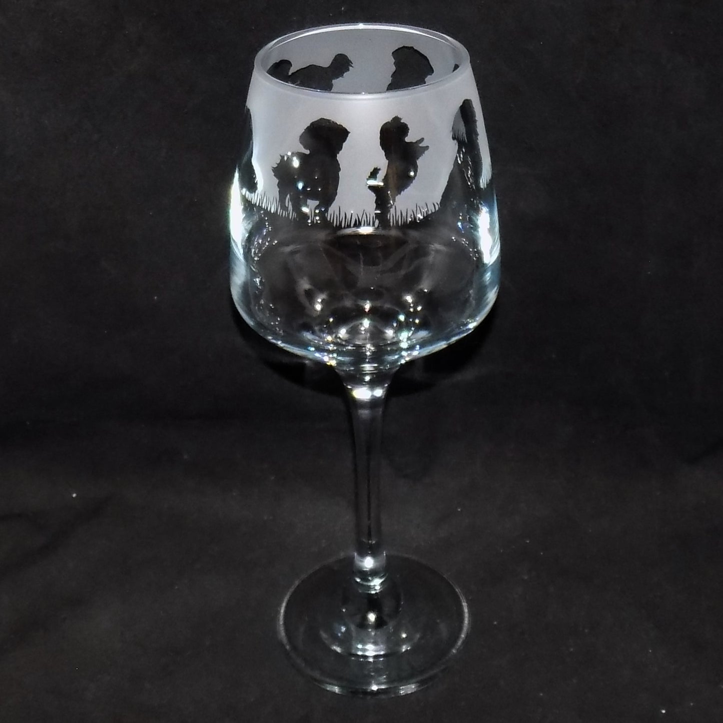Shih Tzu Stemmed Wine Glass