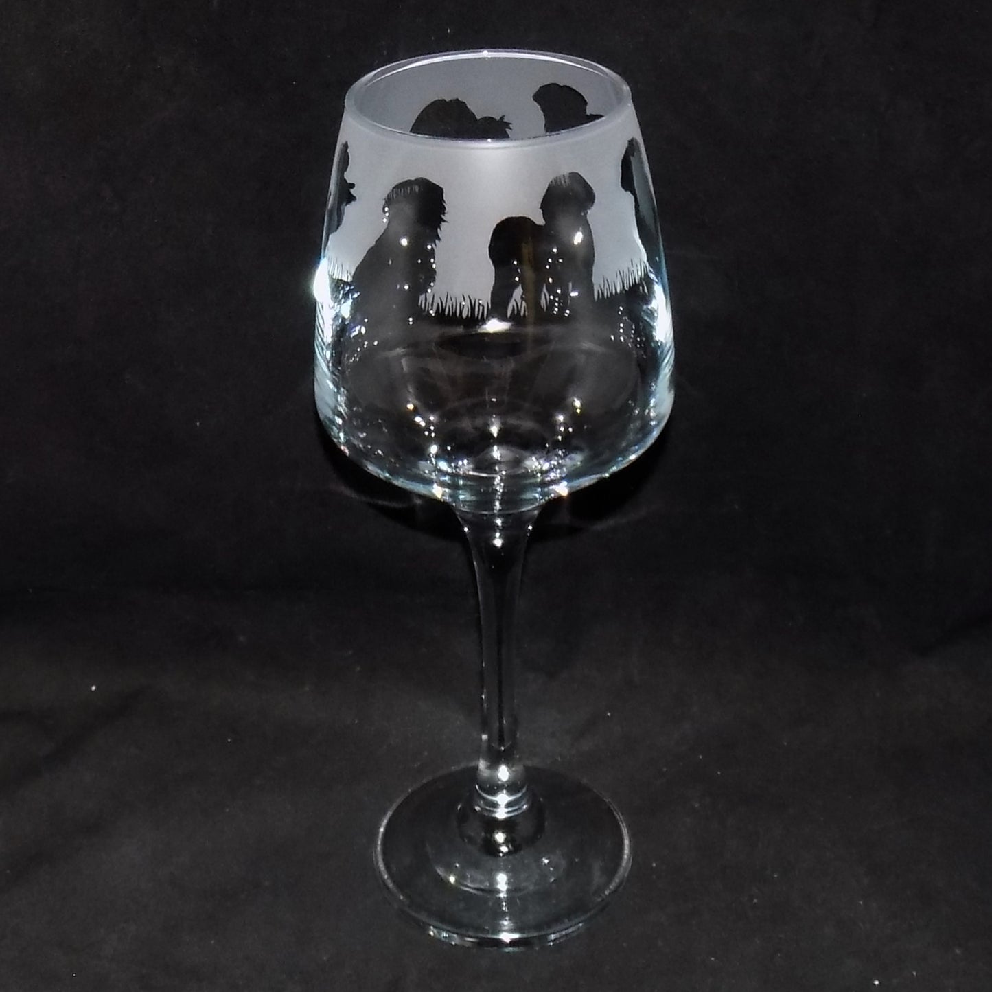 Shih Tzu Stemmed Wine Glass