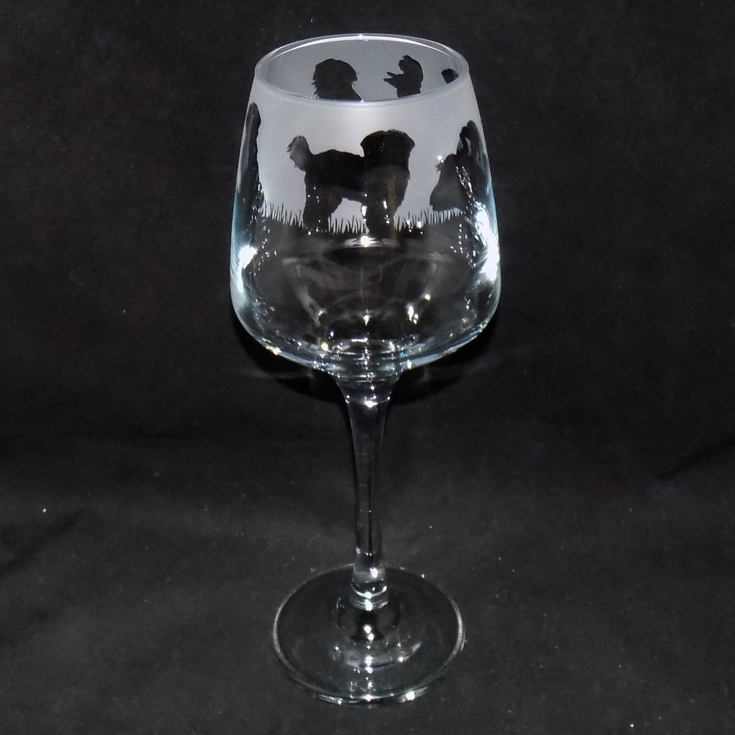 Shih Tzu Stemmed Wine Glass