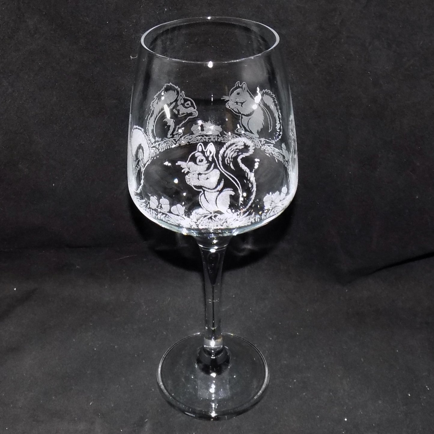 Squirrel Stemmed Wine Glass