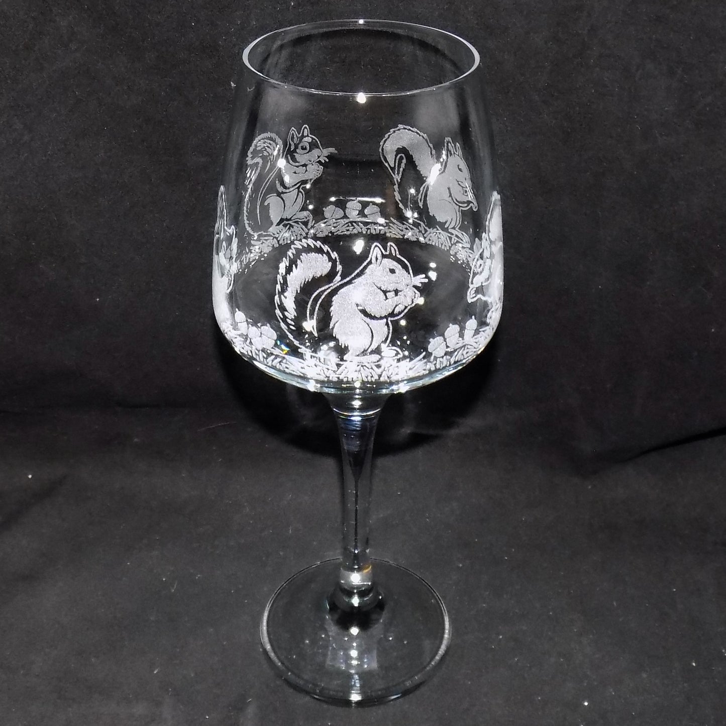 Squirrel Stemmed Wine Glass