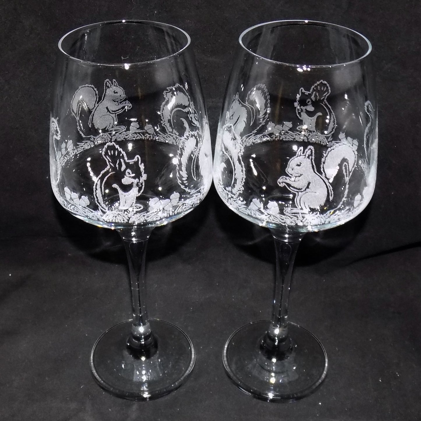Squirrel Stemmed Wine Glass
