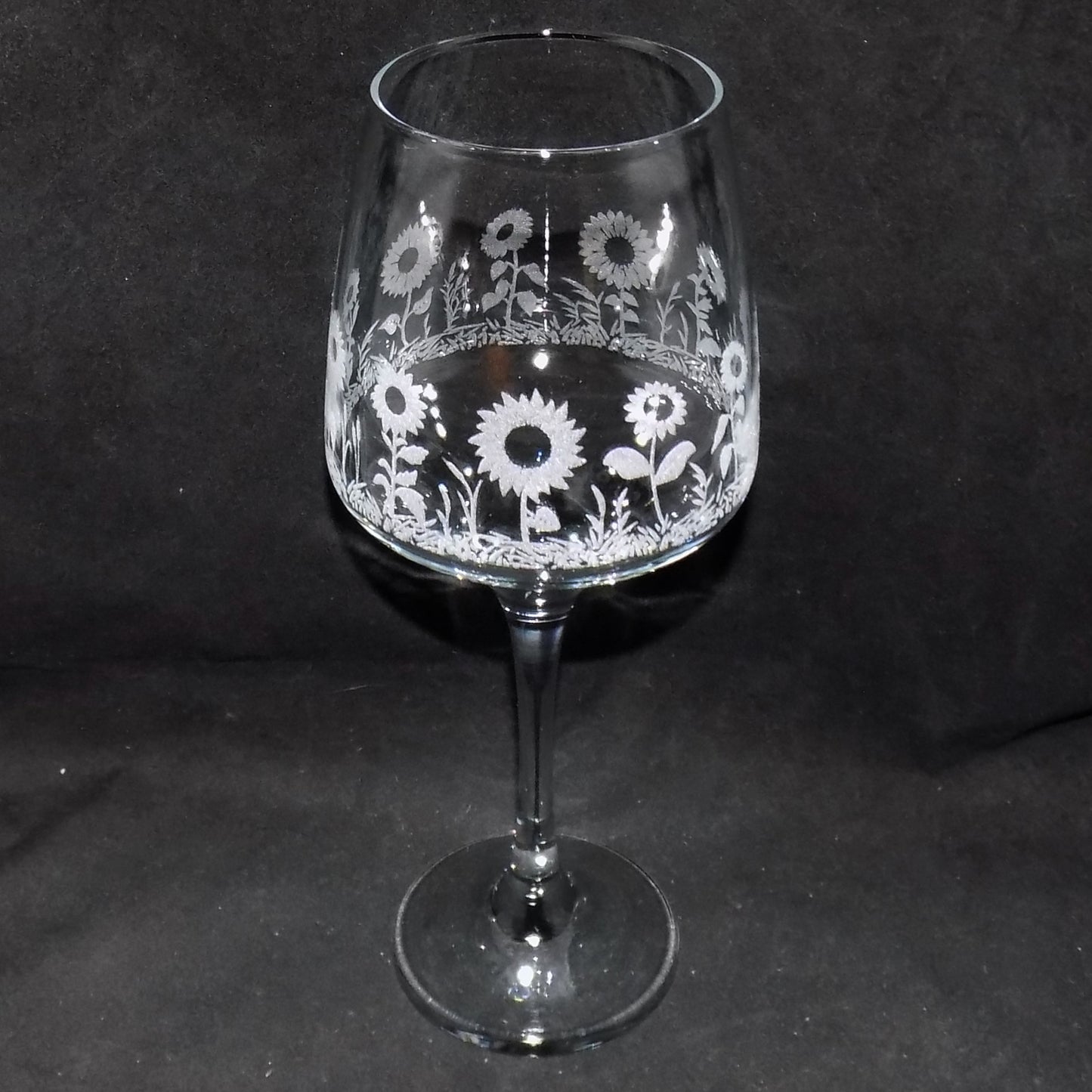 Sunflower Stemmed Wine Glass