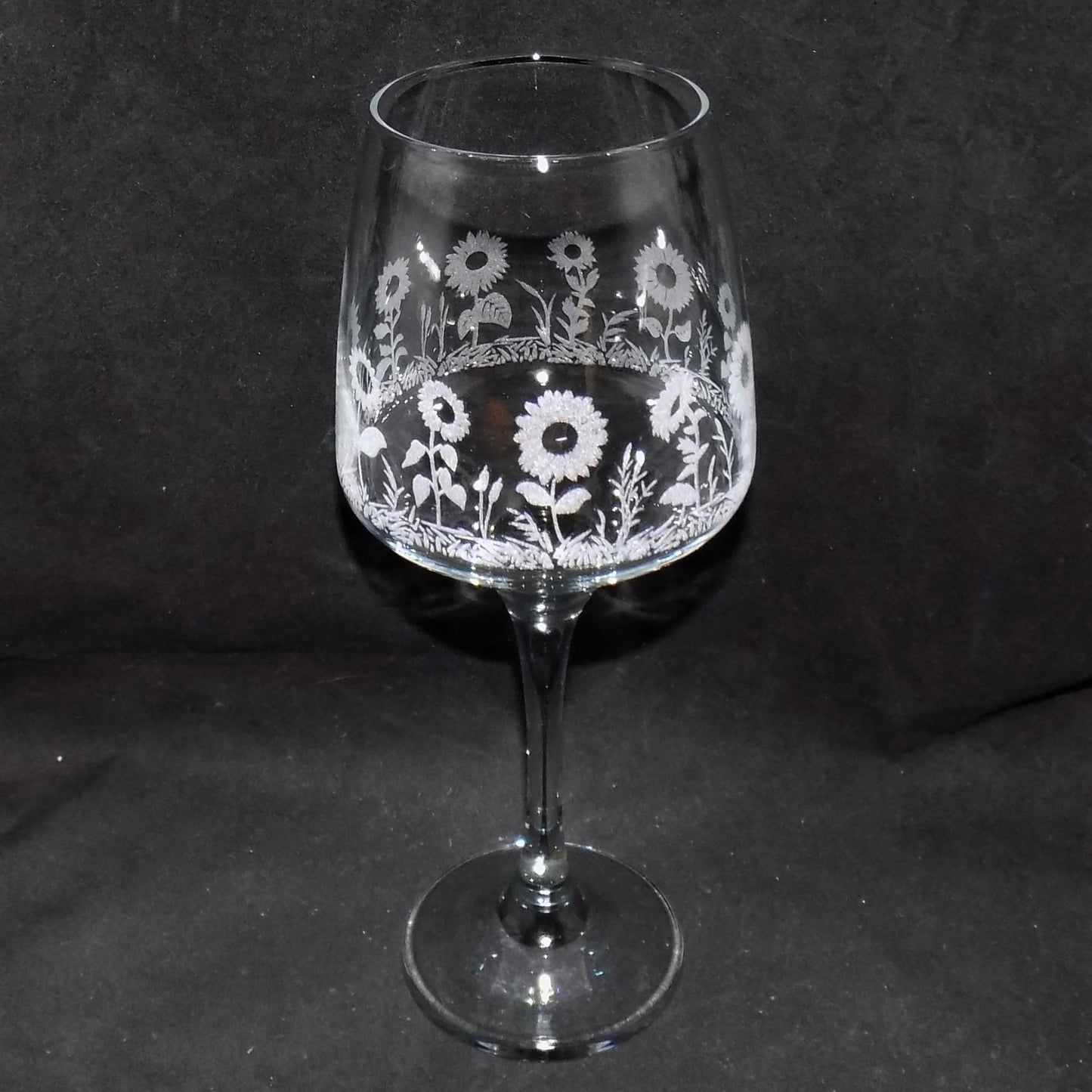 Sunflower Stemmed Wine Glass