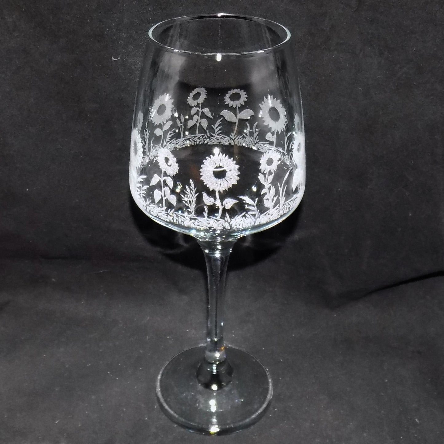 Sunflower Stemmed Wine Glass