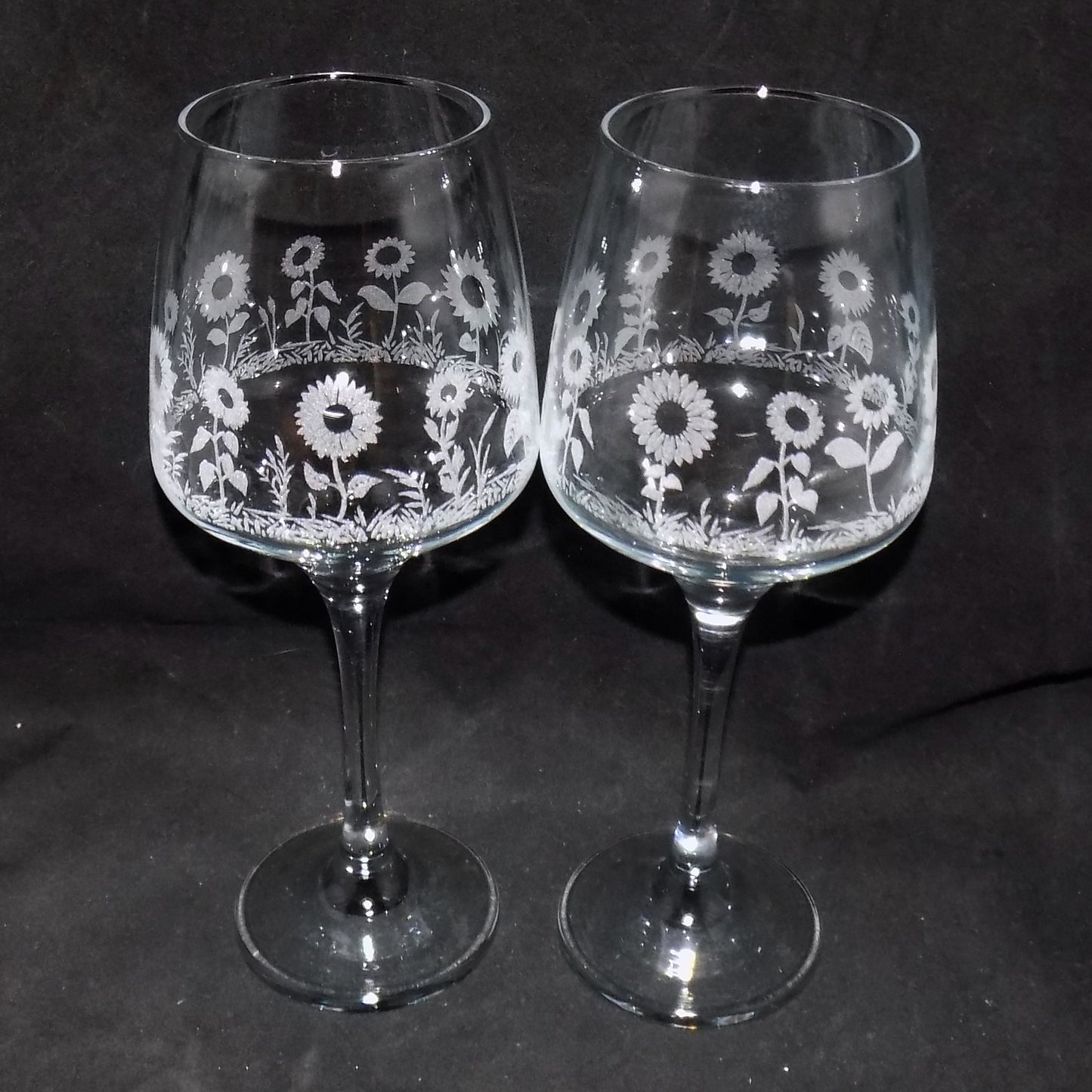 Sunflower Stemmed Wine Glass