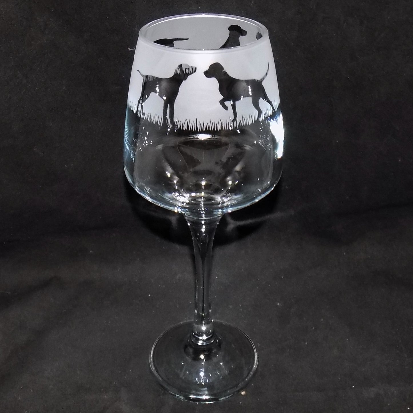 Hungarian Vizsla Stemmed Wine Glass