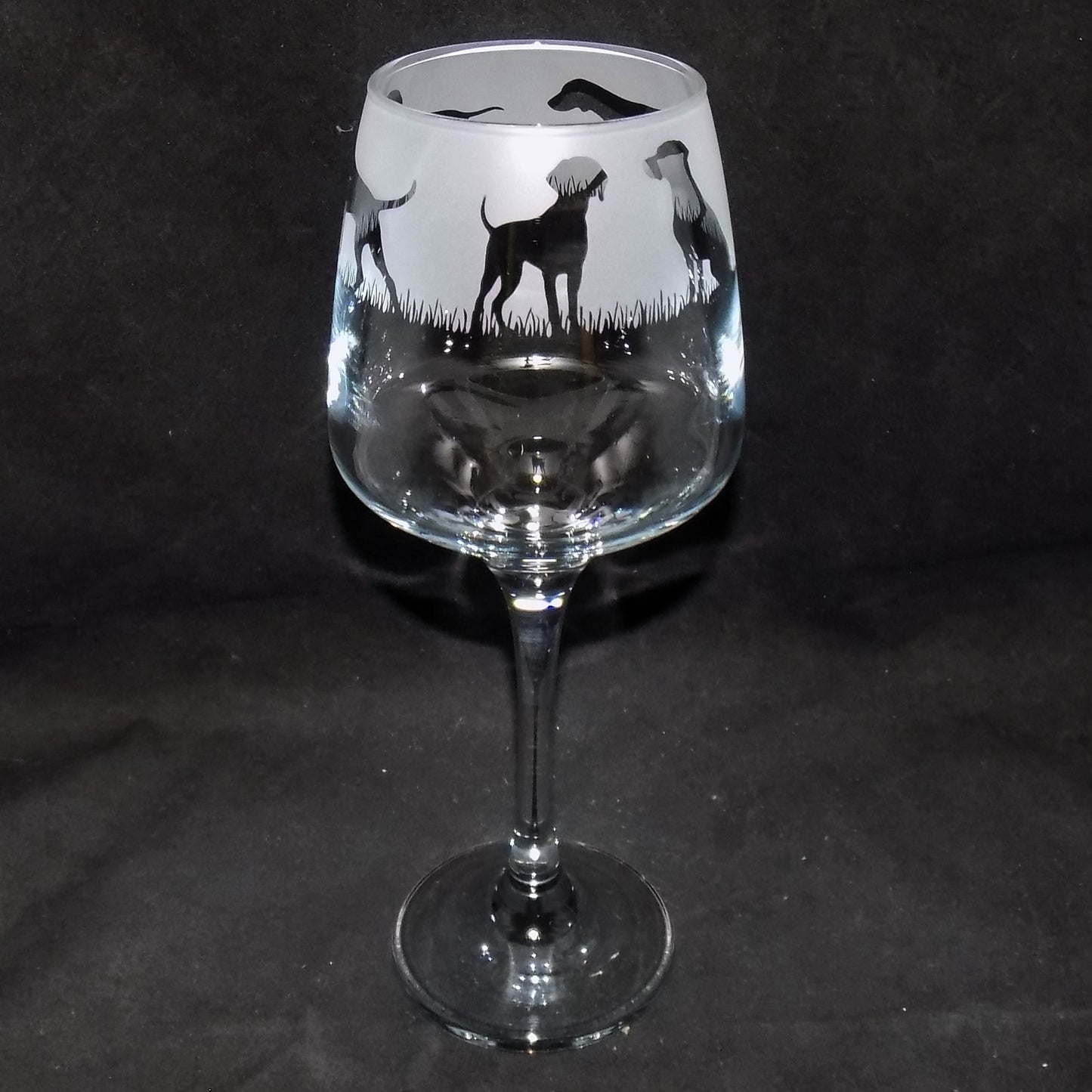 Hungarian Vizsla Stemmed Wine Glass