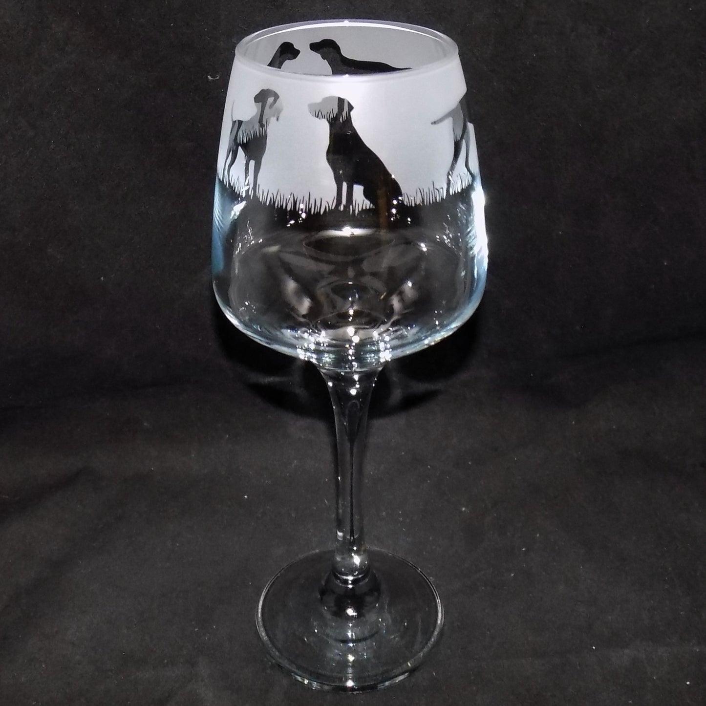 Hungarian Vizsla Stemmed Wine Glass
