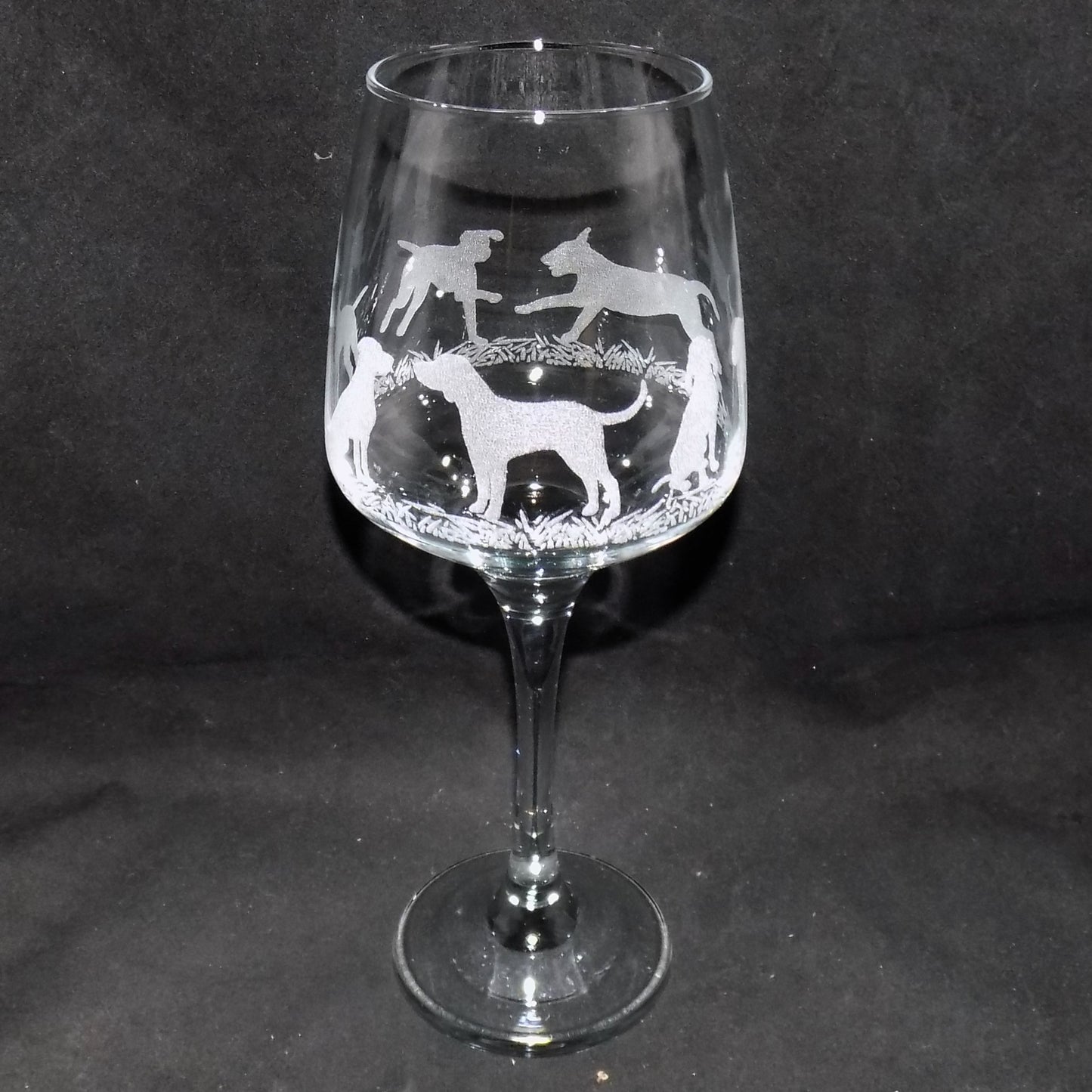Hungarian Vizsla Stemmed Wine Glass