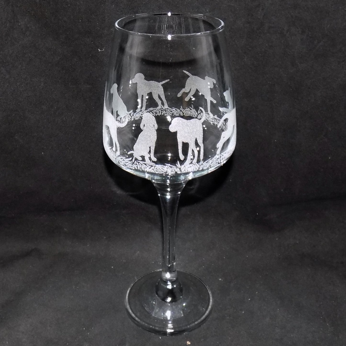 Hungarian Vizsla Stemmed Wine Glass