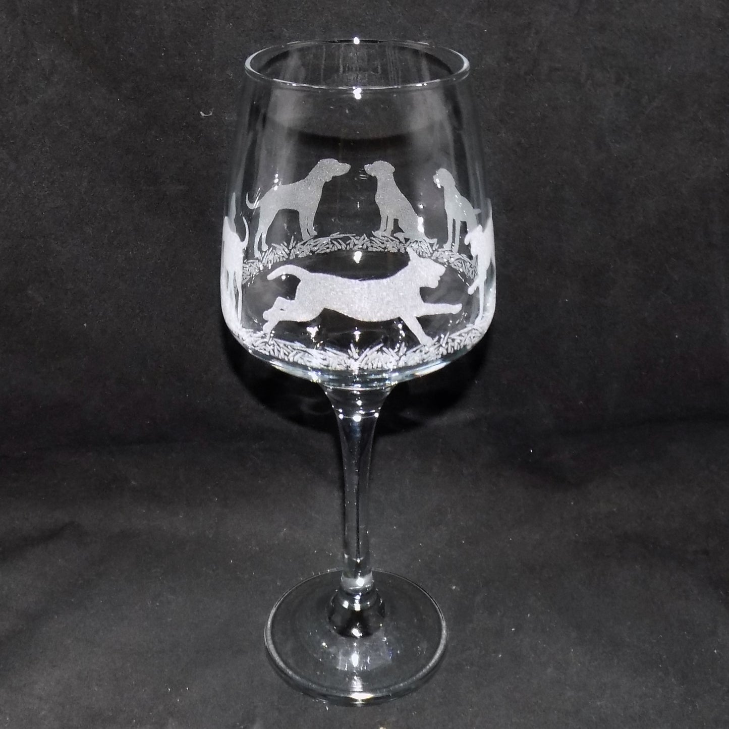Hungarian Vizsla Stemmed Wine Glass