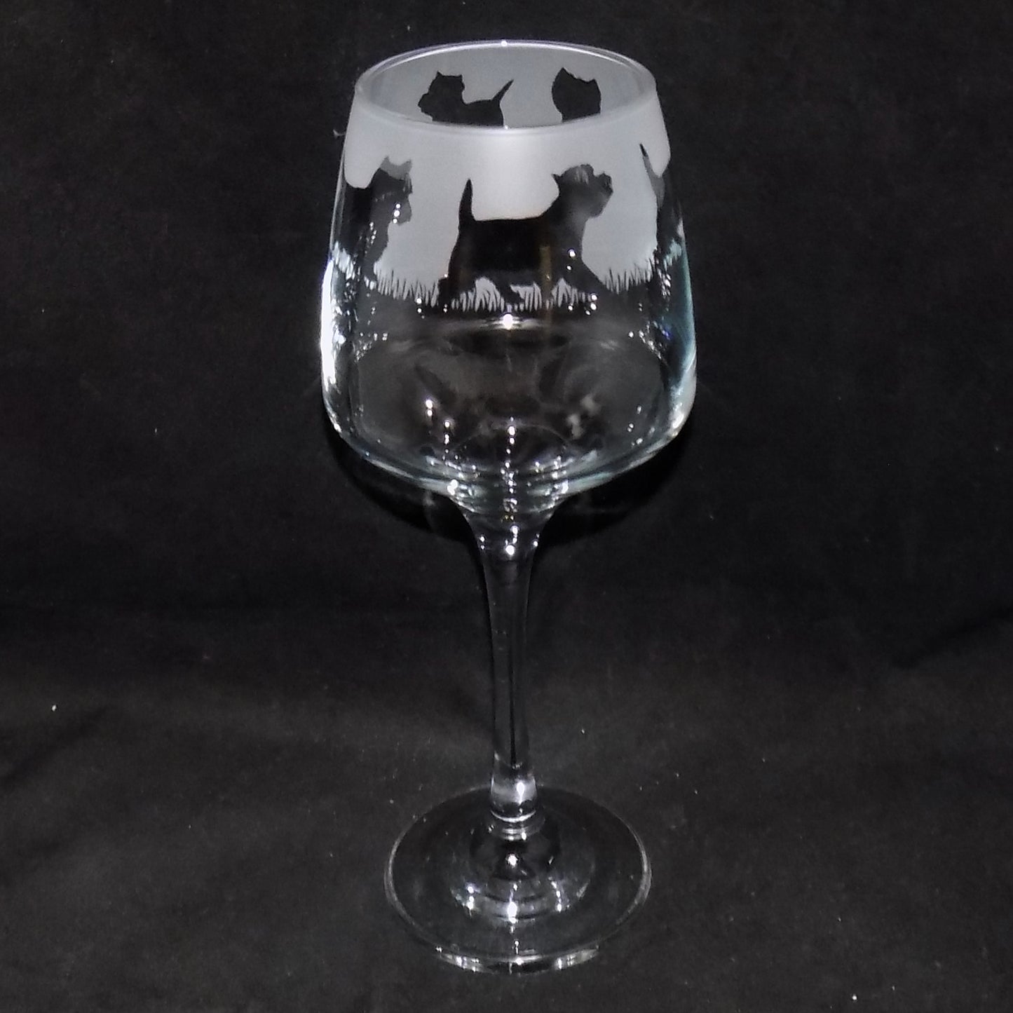 West Highland Terrier Stemmed Wine Glass
