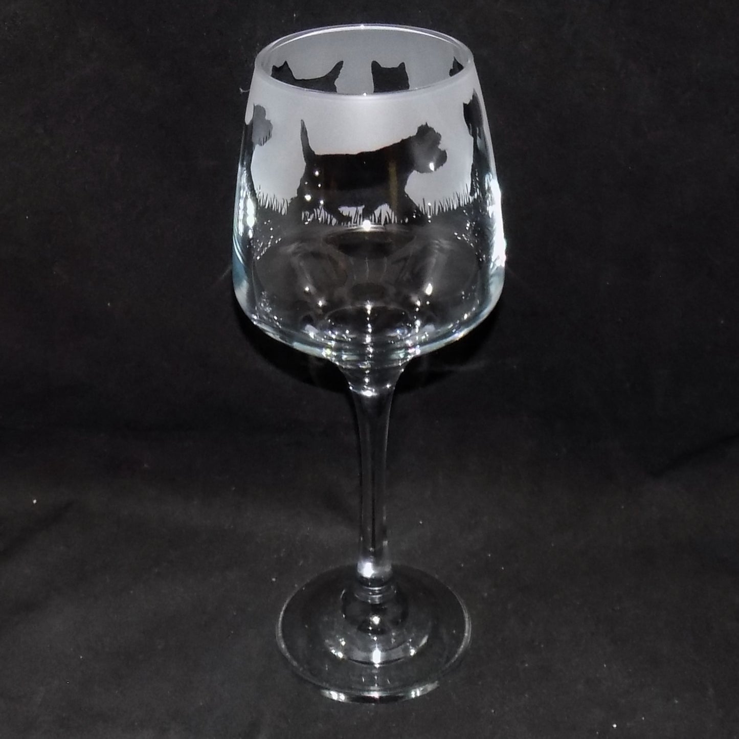 West Highland Terrier Stemmed Wine Glass