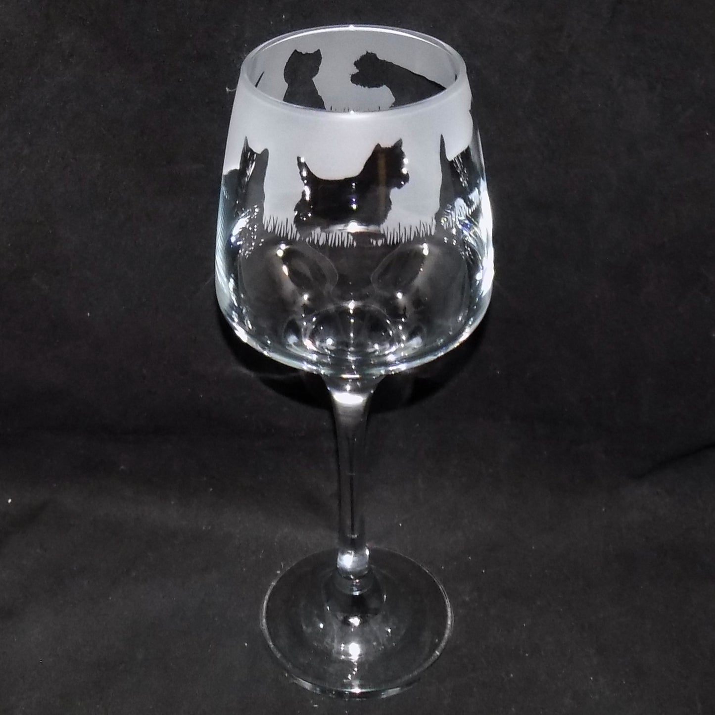 West Highland Terrier Stemmed Wine Glass