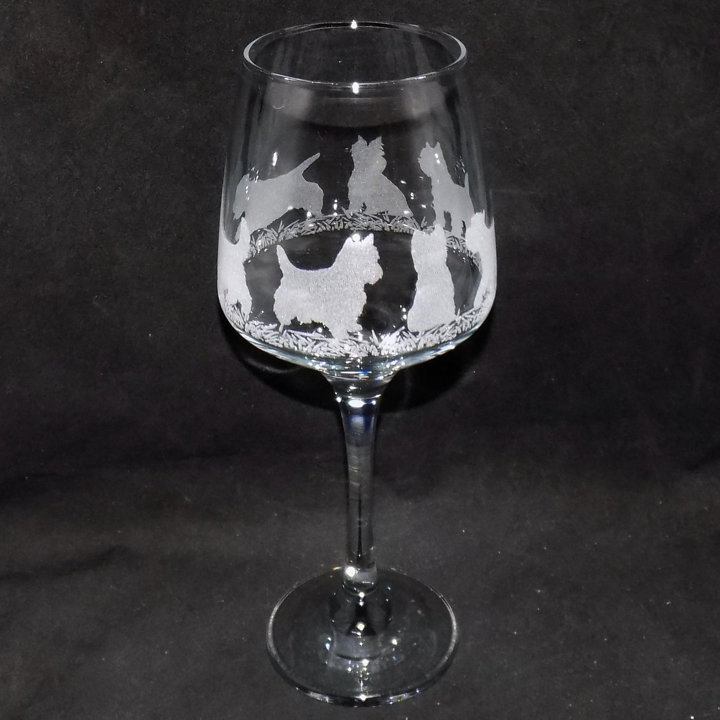 West Highland Terrier Stemmed Wine Glass