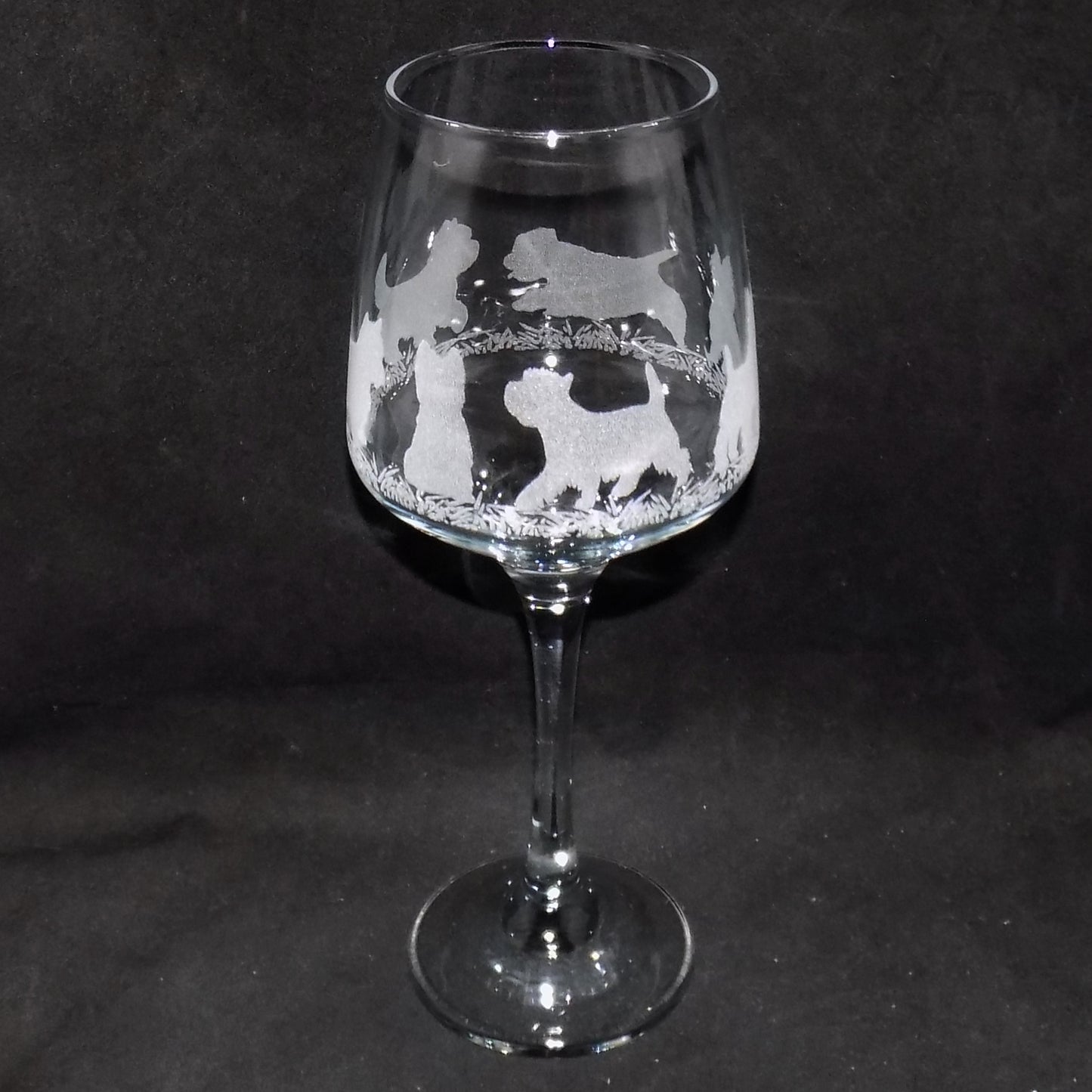 West Highland Terrier Stemmed Wine Glass