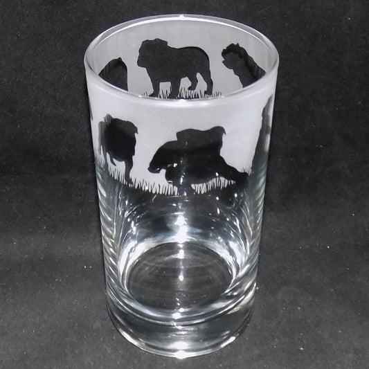 British Bulldog Tall Glass