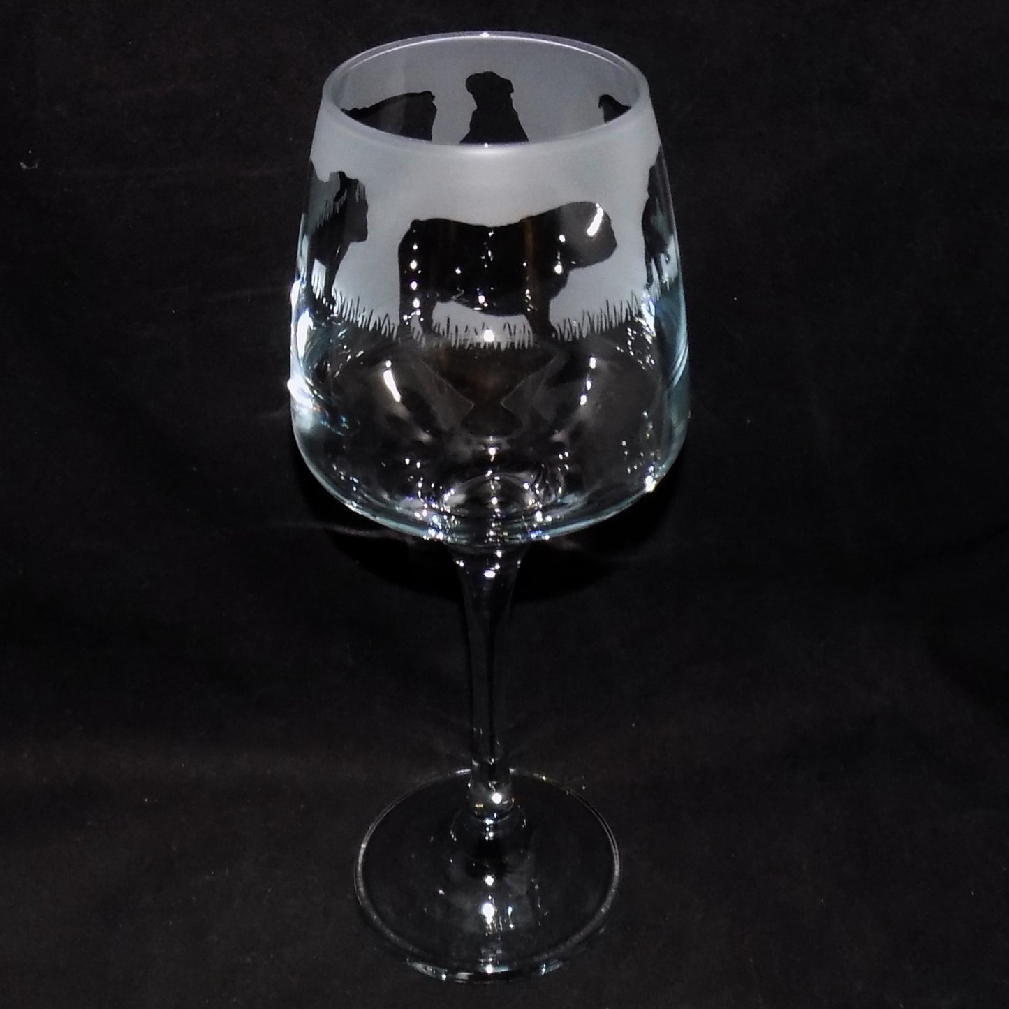 British Bulldog Stemmed Wine Glass
