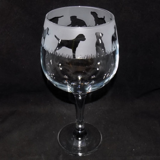 Border Terrier Gin Glass