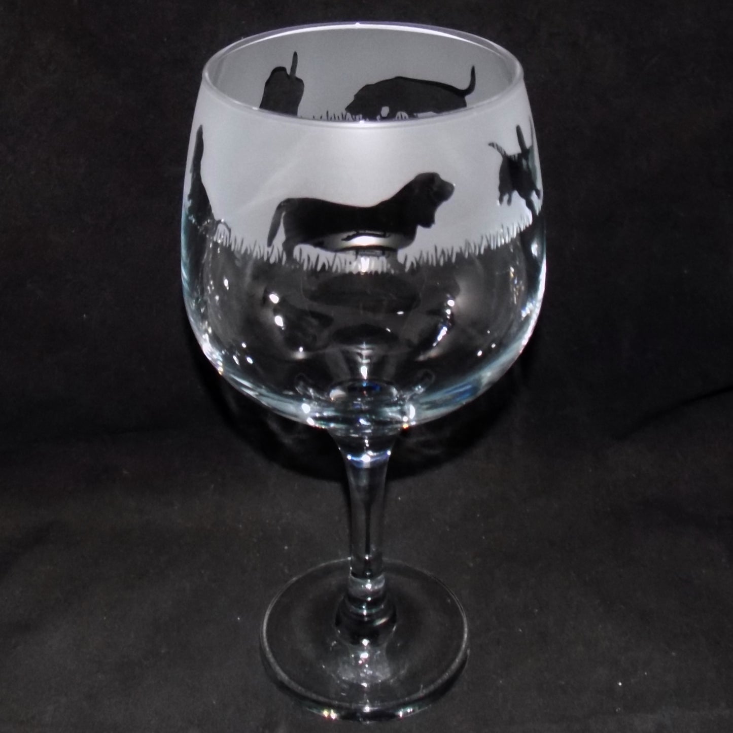 Basset Hound Gin Glass